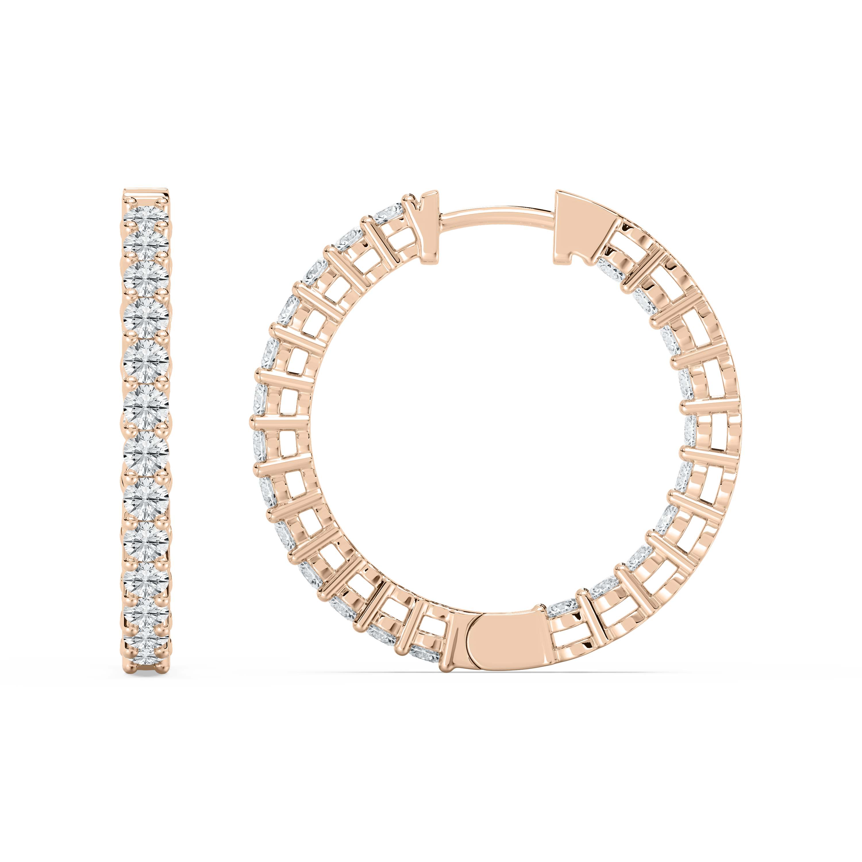 2 Carat Lab Diamonds Hoop Earring
