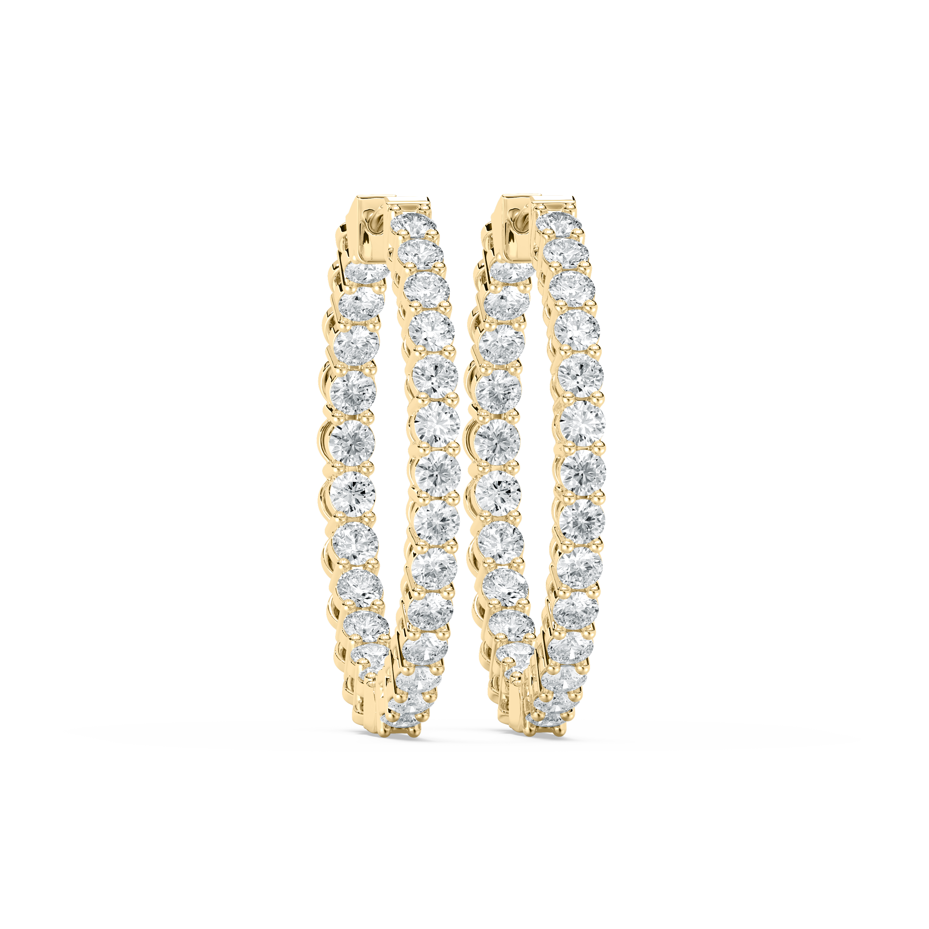 3 Carat Lab Diamonds Hoop Earring