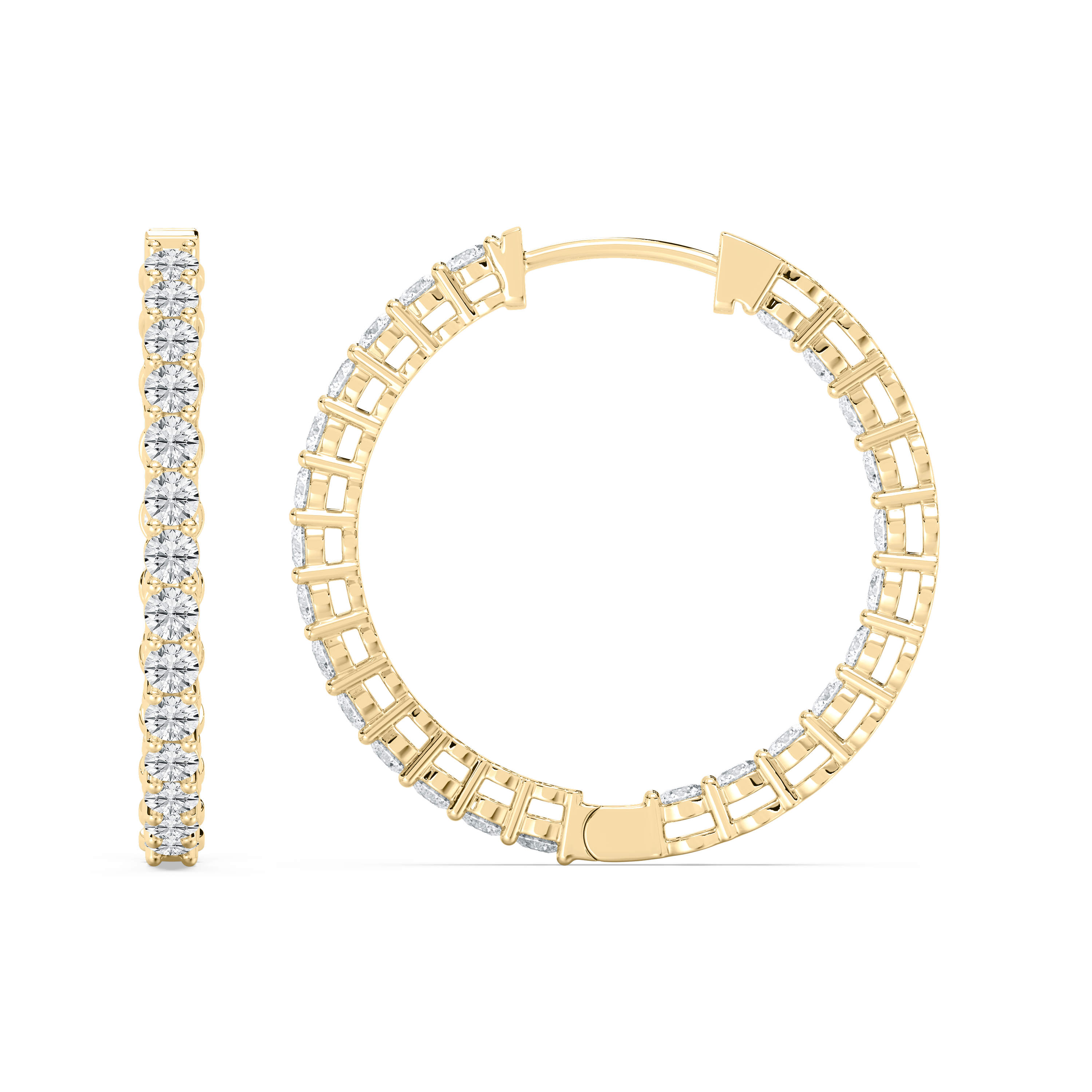 3 Carat Lab Diamonds Hoop Earring