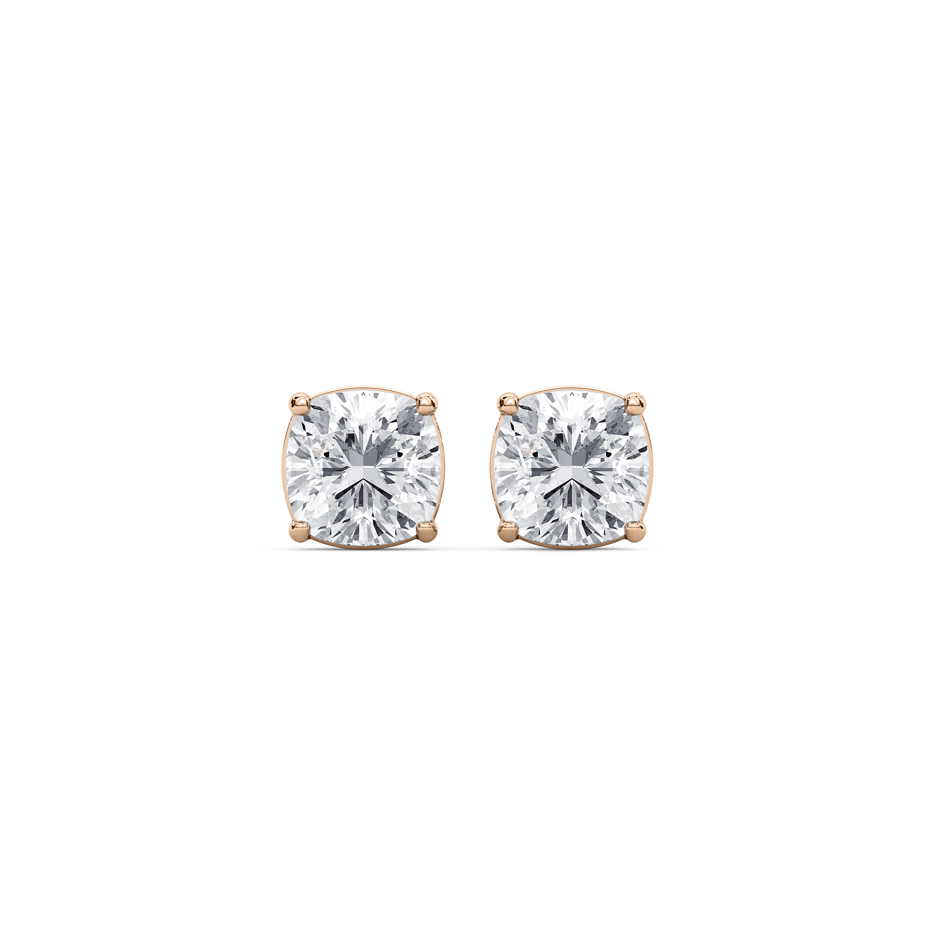3 Carat Cushion Diamond Arcane Stud Earring
