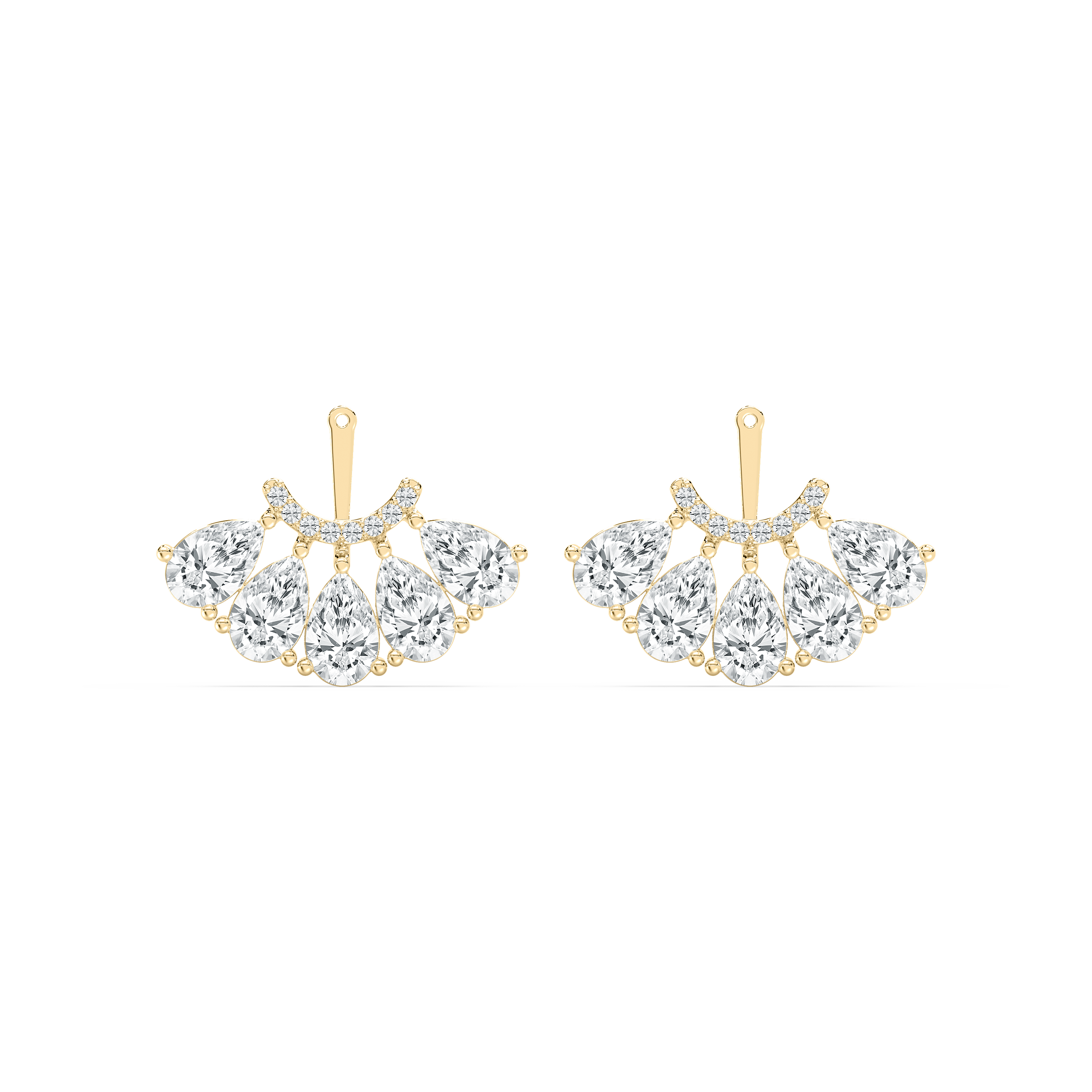 7 Carat Pear Diamonds Fashion Earring