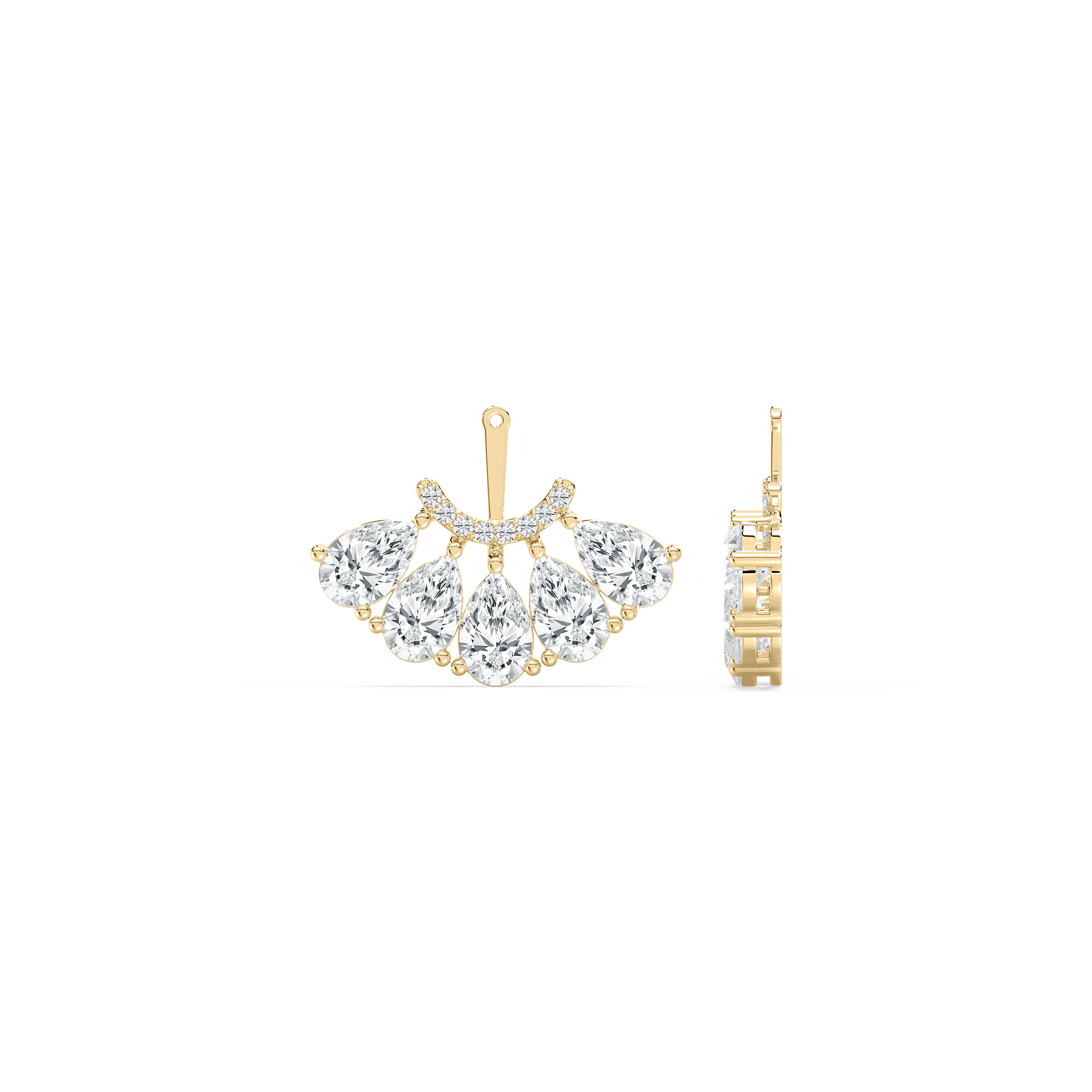 7 Carat Pear Diamonds Fashion Earring