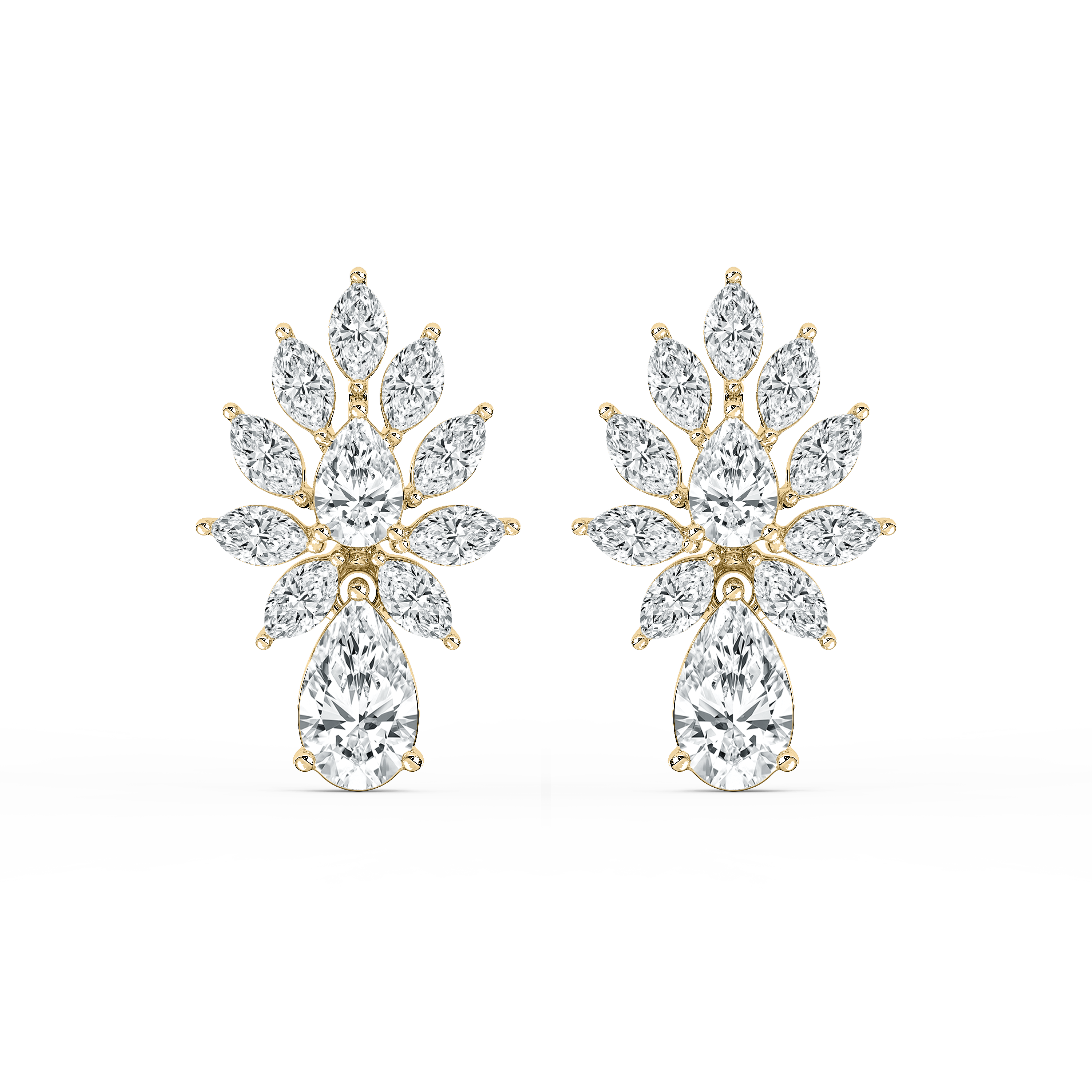 Artsy Marquise Diamond Drops Earrings