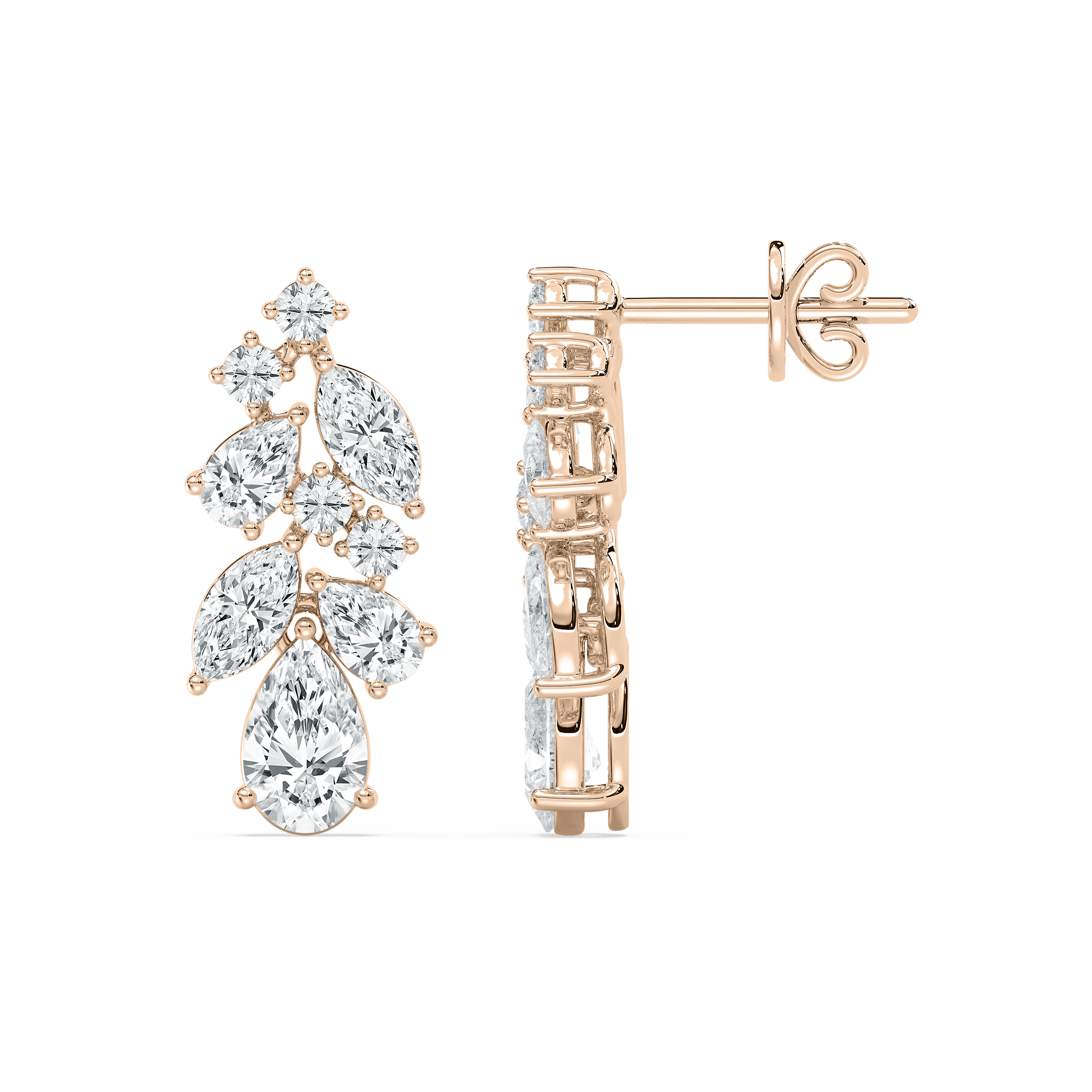 2 Carat Multi Shape Diamond Danya Dangler Earring