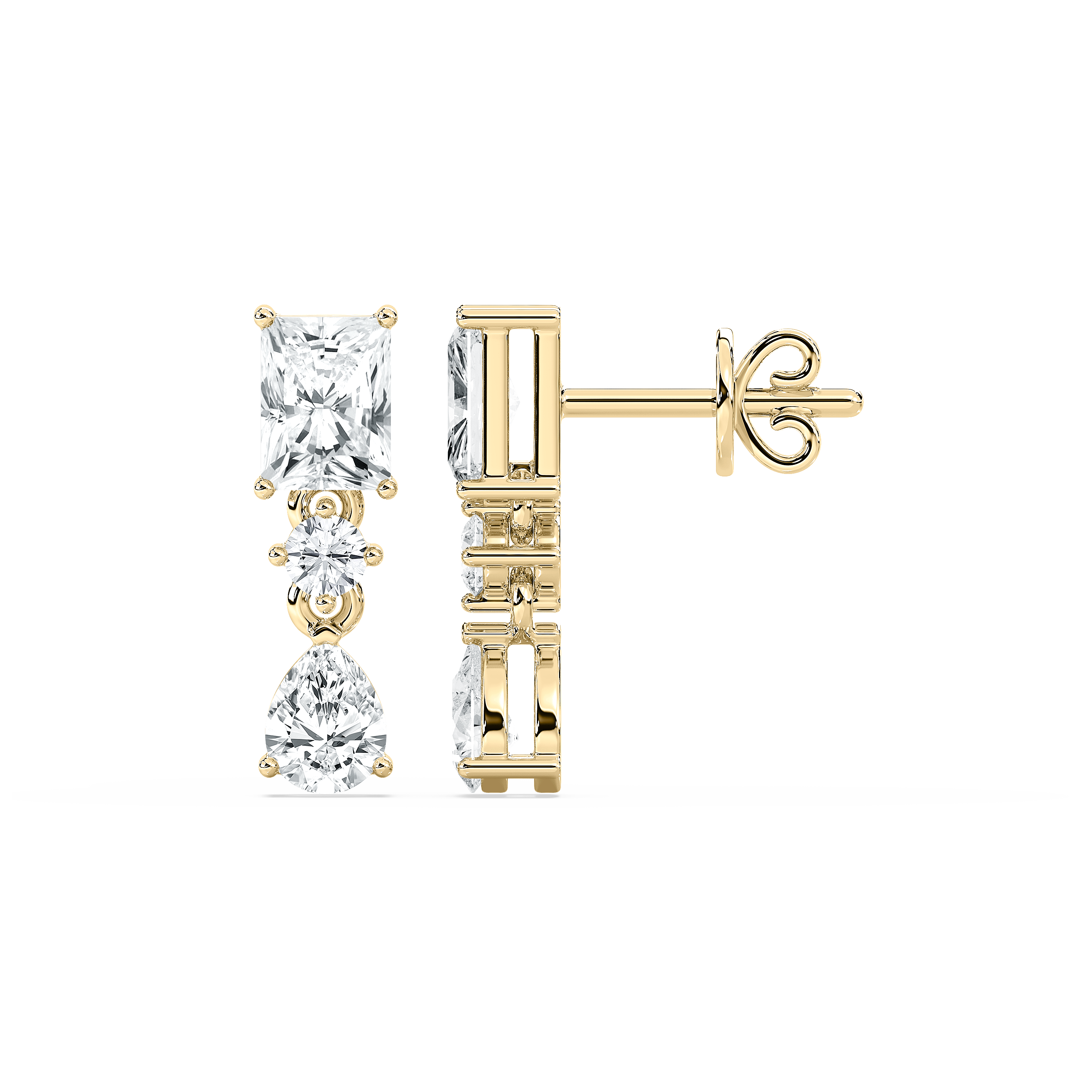 Minimal Wonder Multi Shapes Diamond Earrings