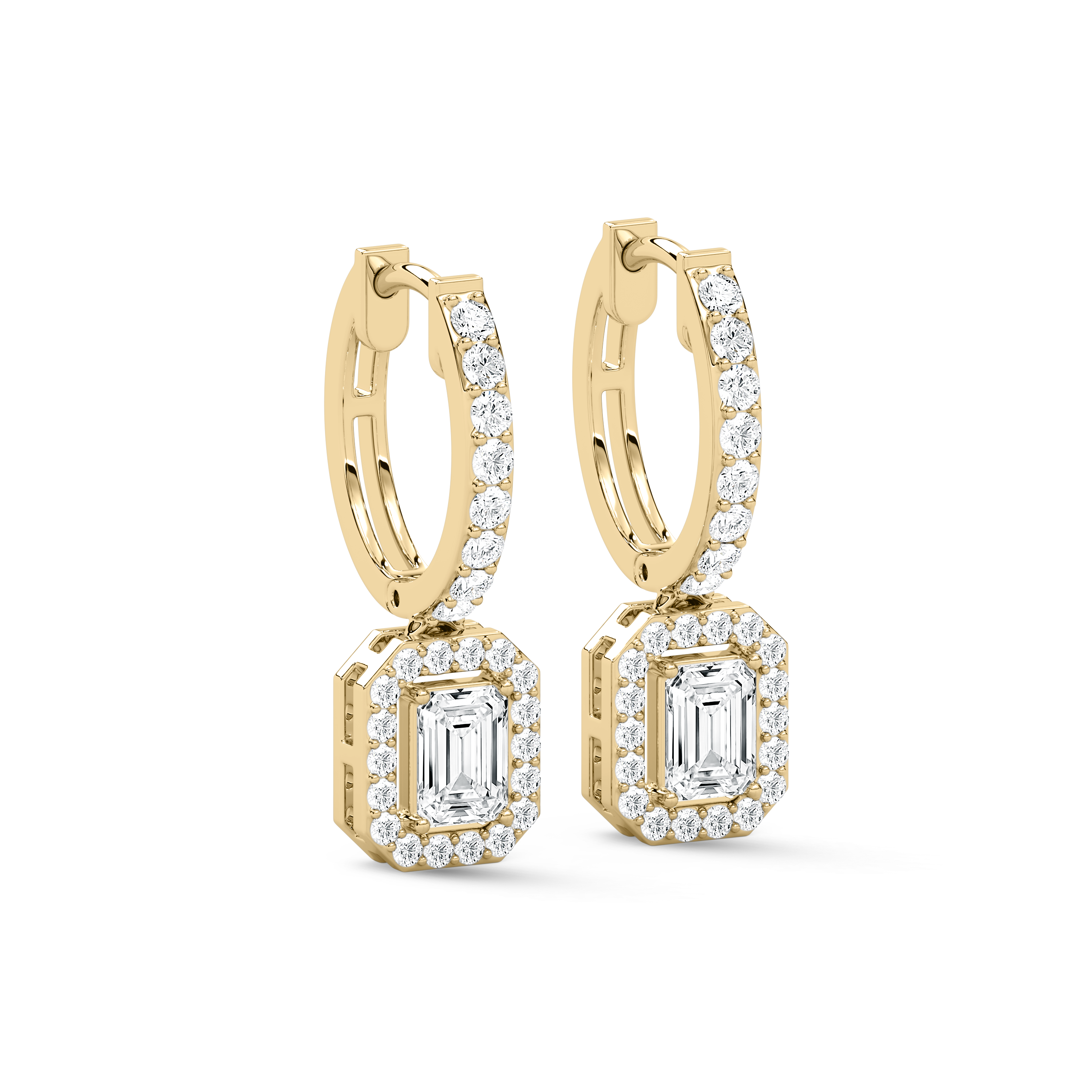 Mystic Radiance Emerald Diamond Earrings