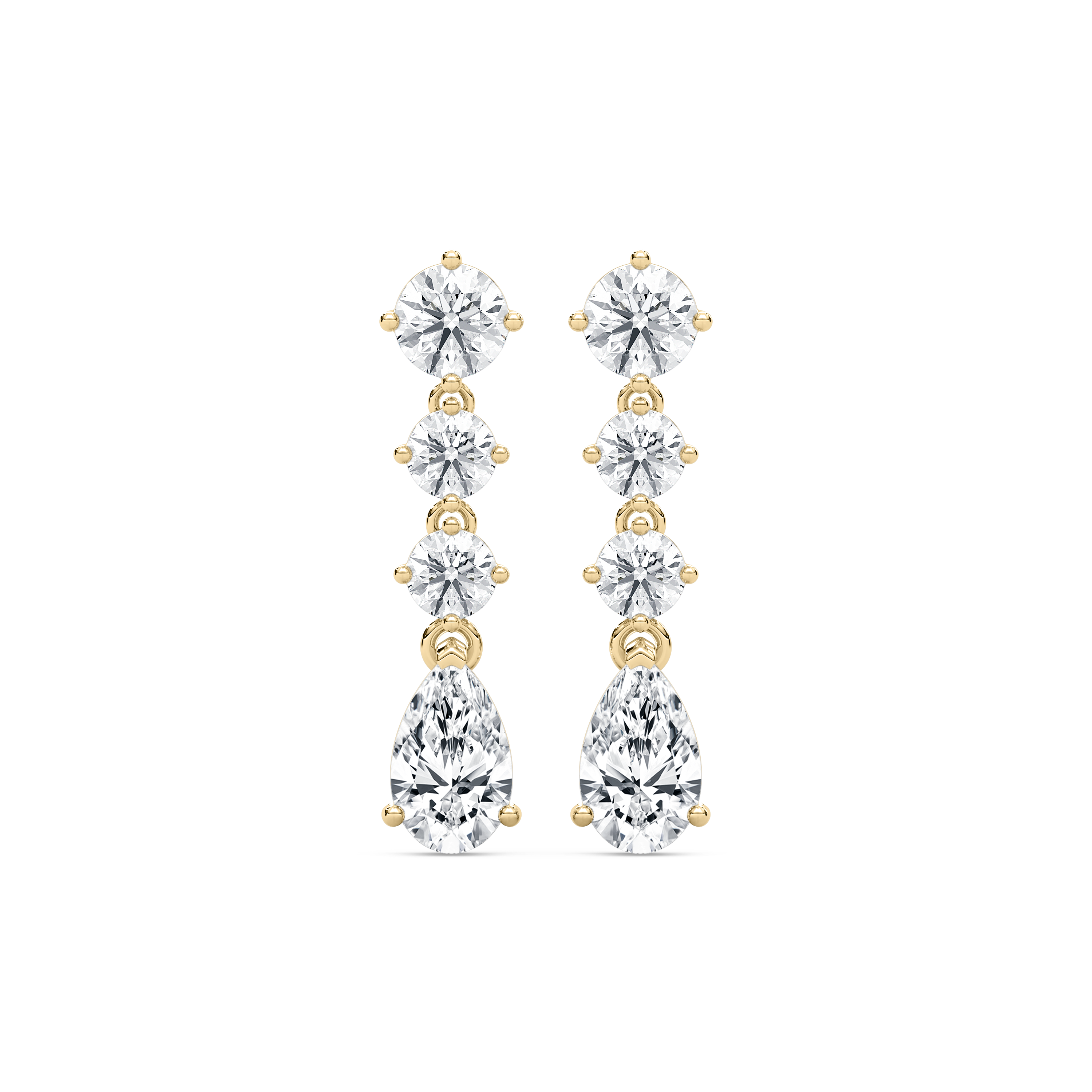 Royal Pear Diamonds Danglers Earrings
