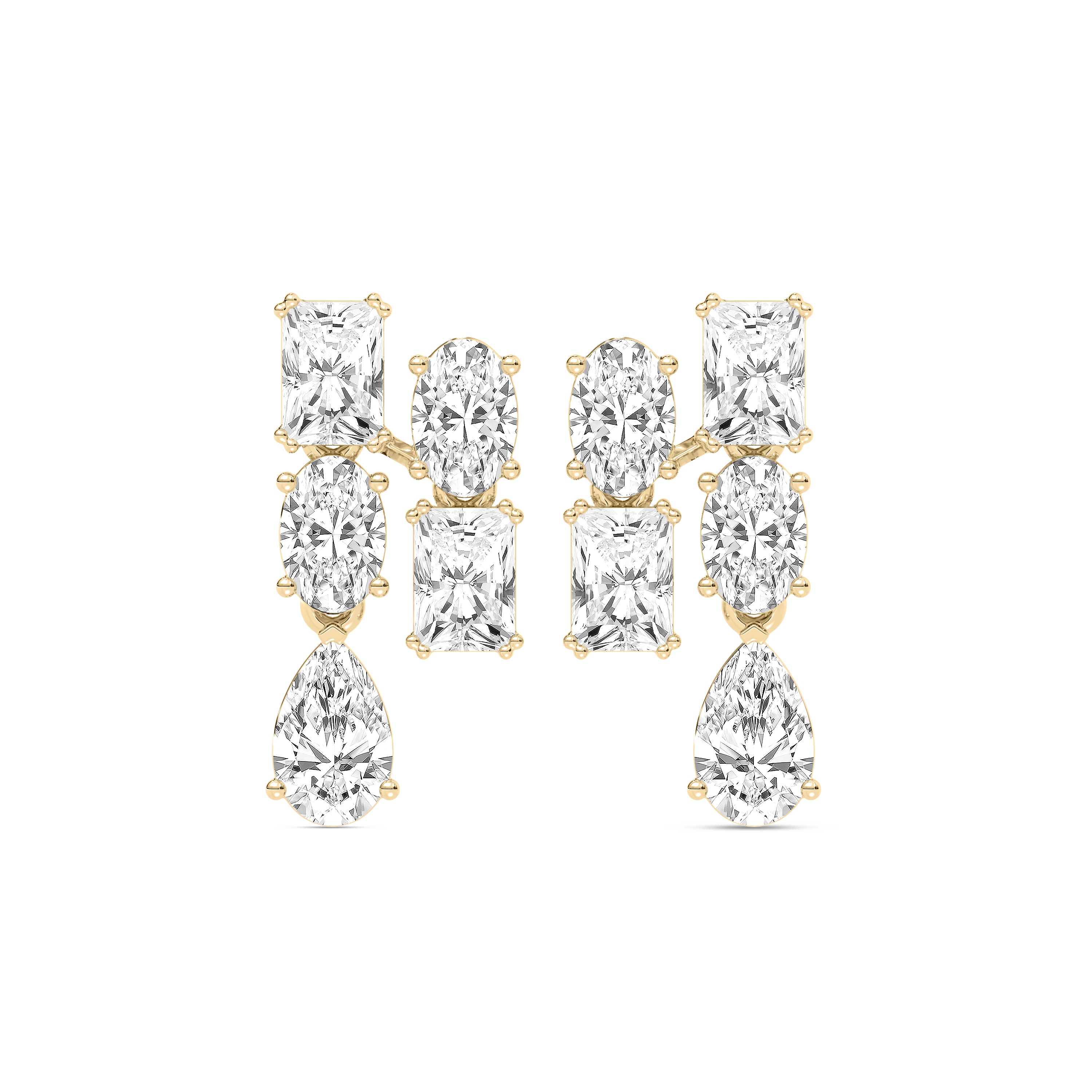 Uniquely Yours Multi Shapes Diamond Earrings