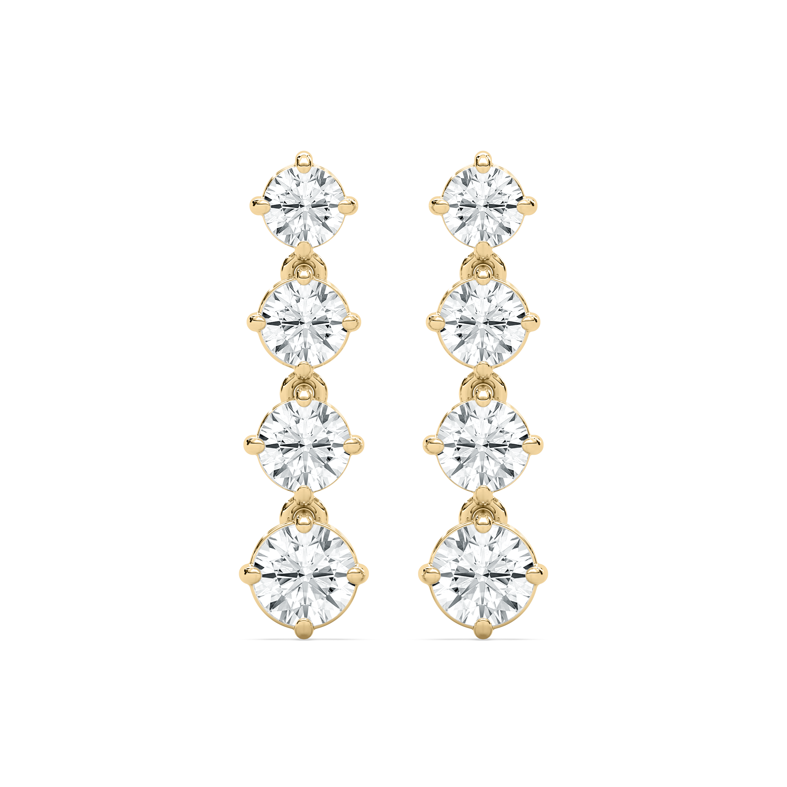 3 Carat Round Diamonds Dangler Earring