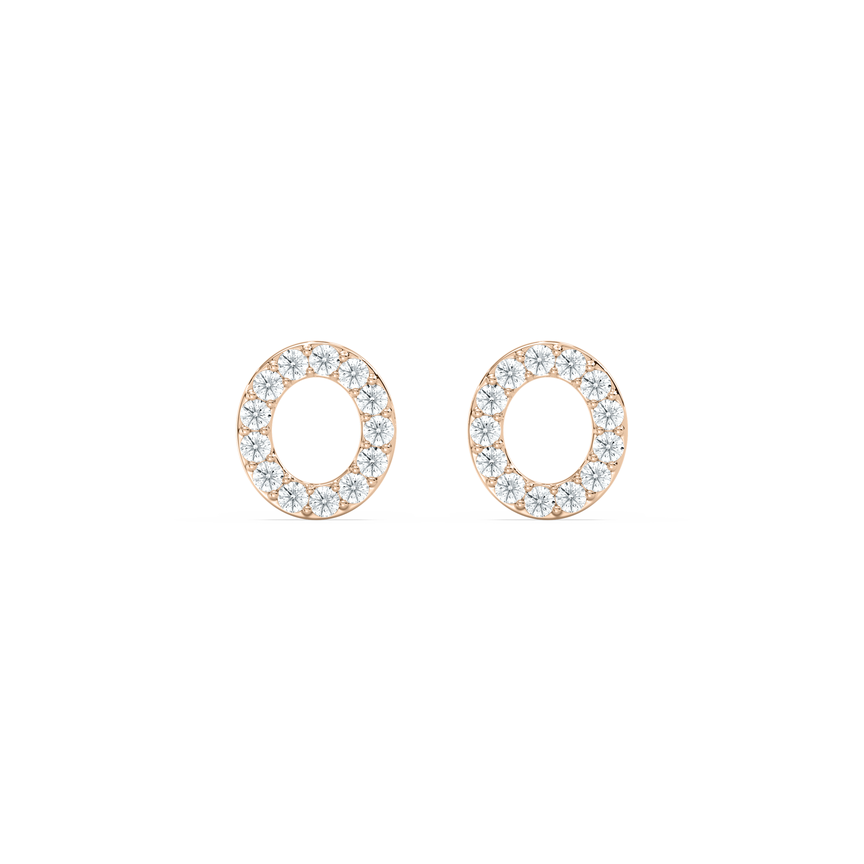 O Initial Alphabet Diamonds Earring