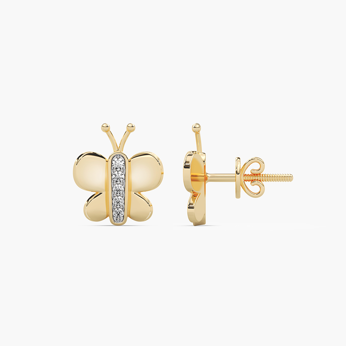 Butterfly Diamond Kids Earring