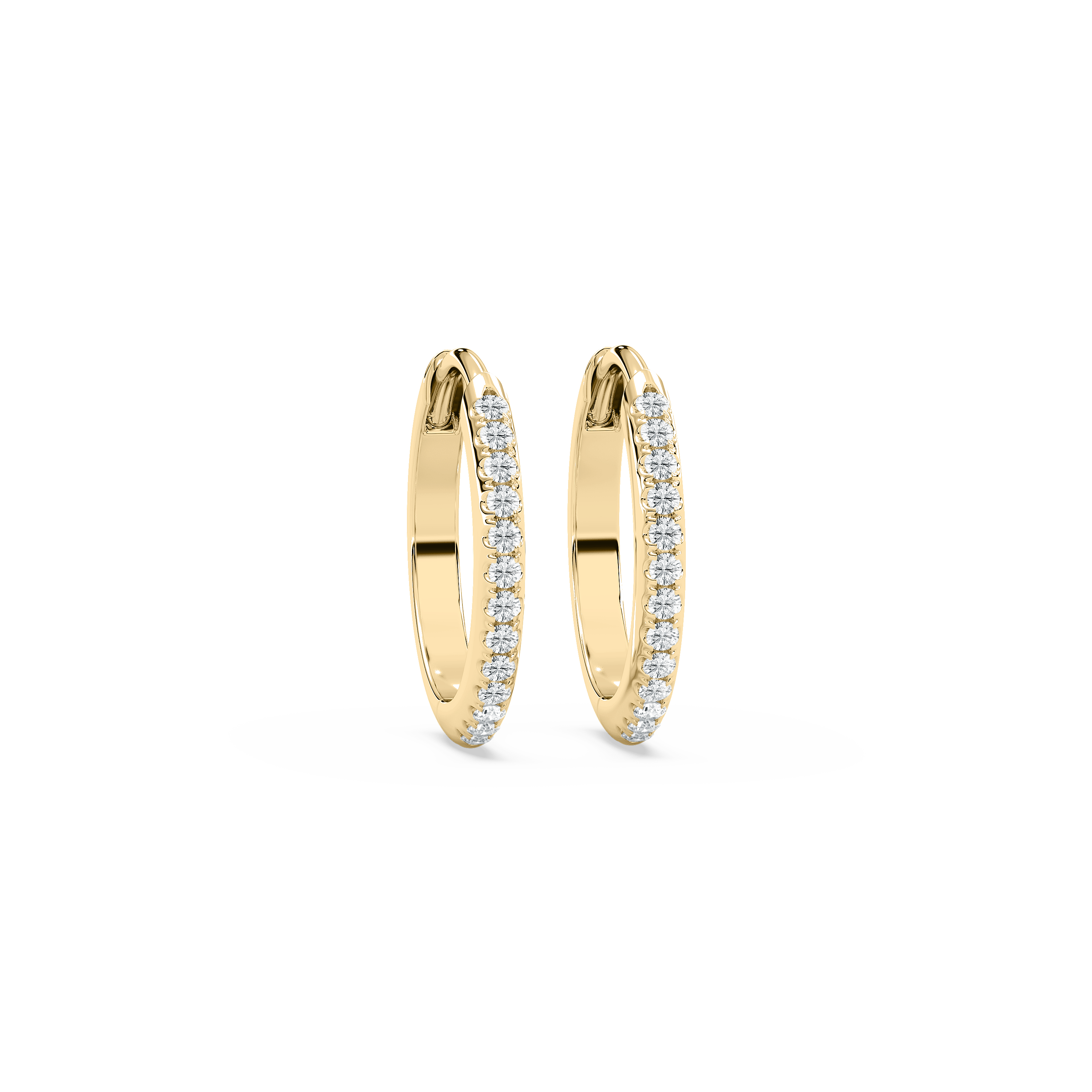 Round Diamonds Hoop Earring