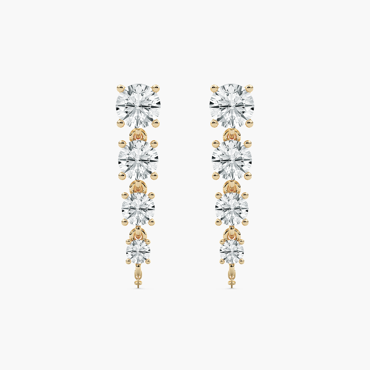 Round Diamonds Graduated Dangler Earring