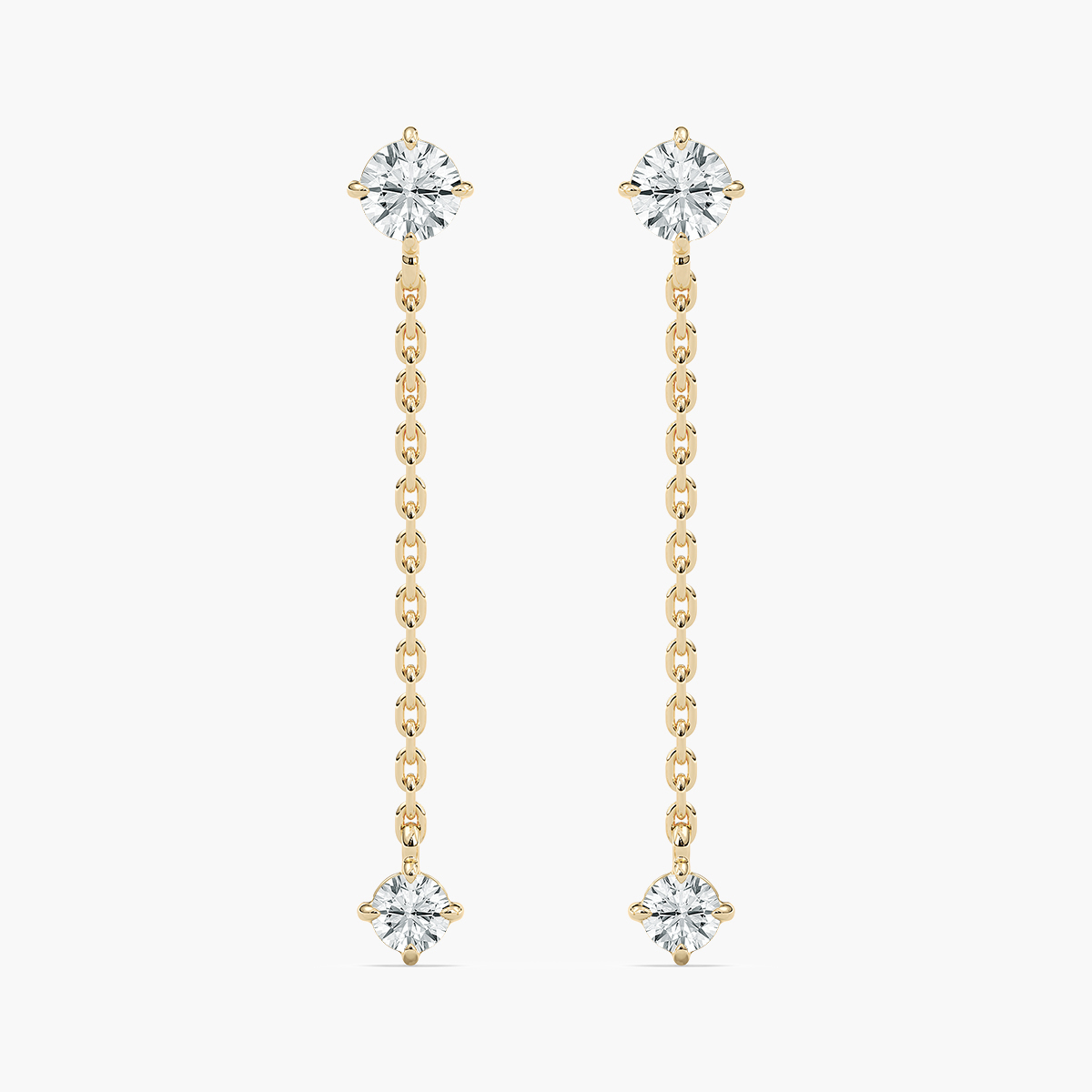 Round Diamond Chain Earring