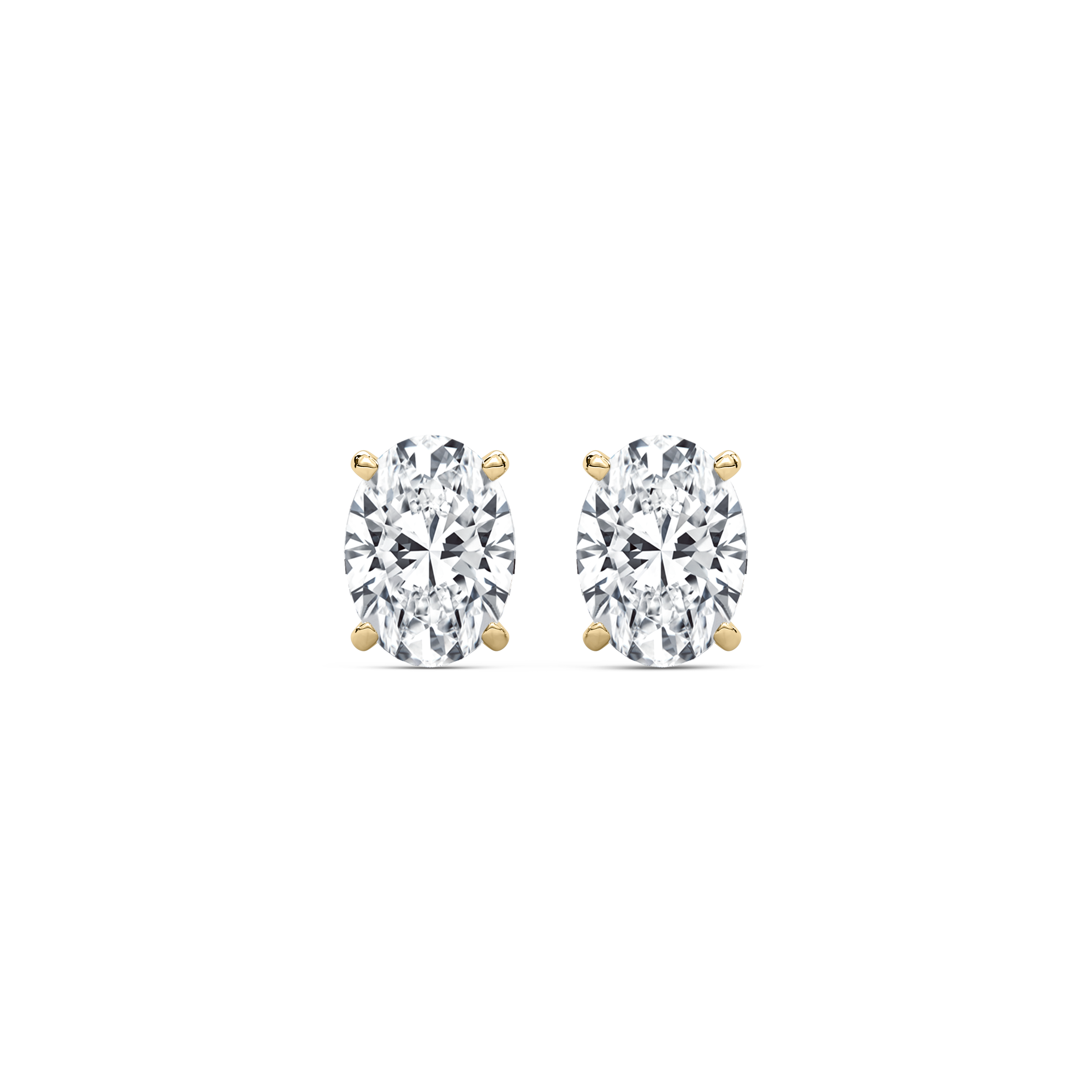 3 Carat Oval Diamond Leander Stud Earring