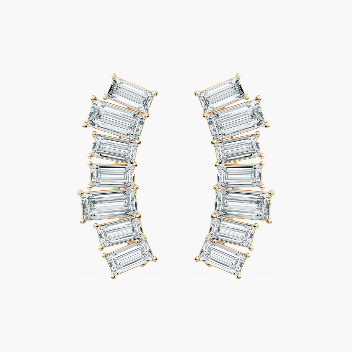 4.10 Carat Baguette Diamond Fashion Earring