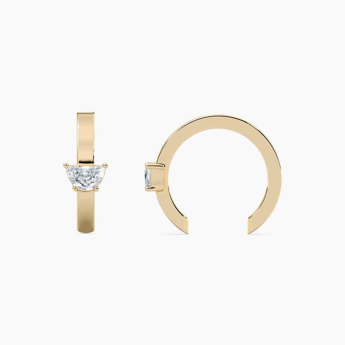 Half Moon Diamond Cuff Earring 