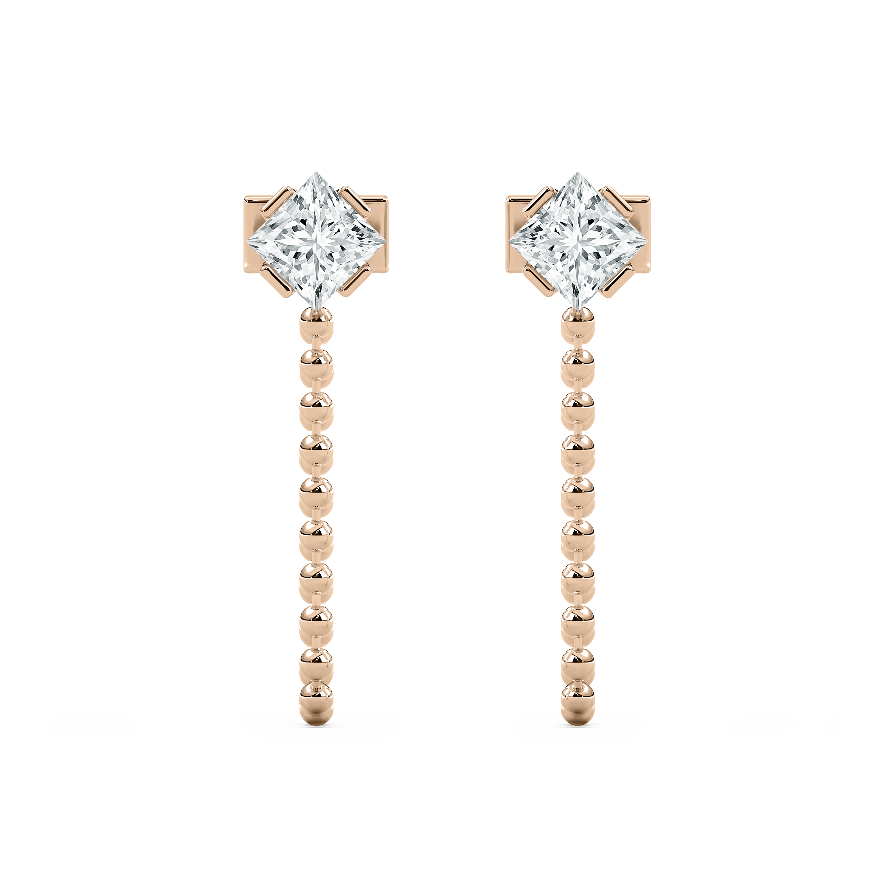 Princess Diamond Chain Fashion Earring
