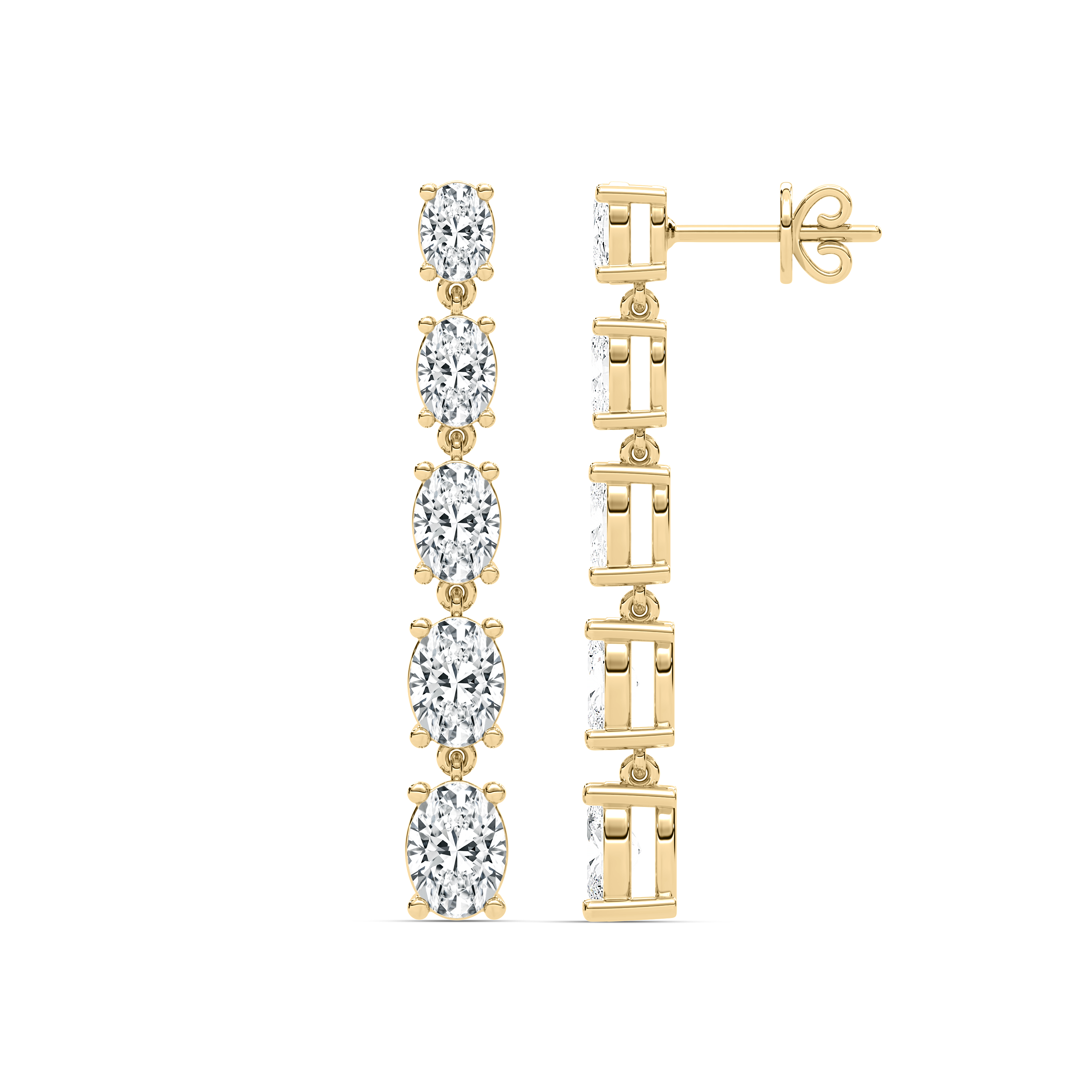 4 Carat Oval Diamonds Badgley Mischka Graduated Dangler Earring