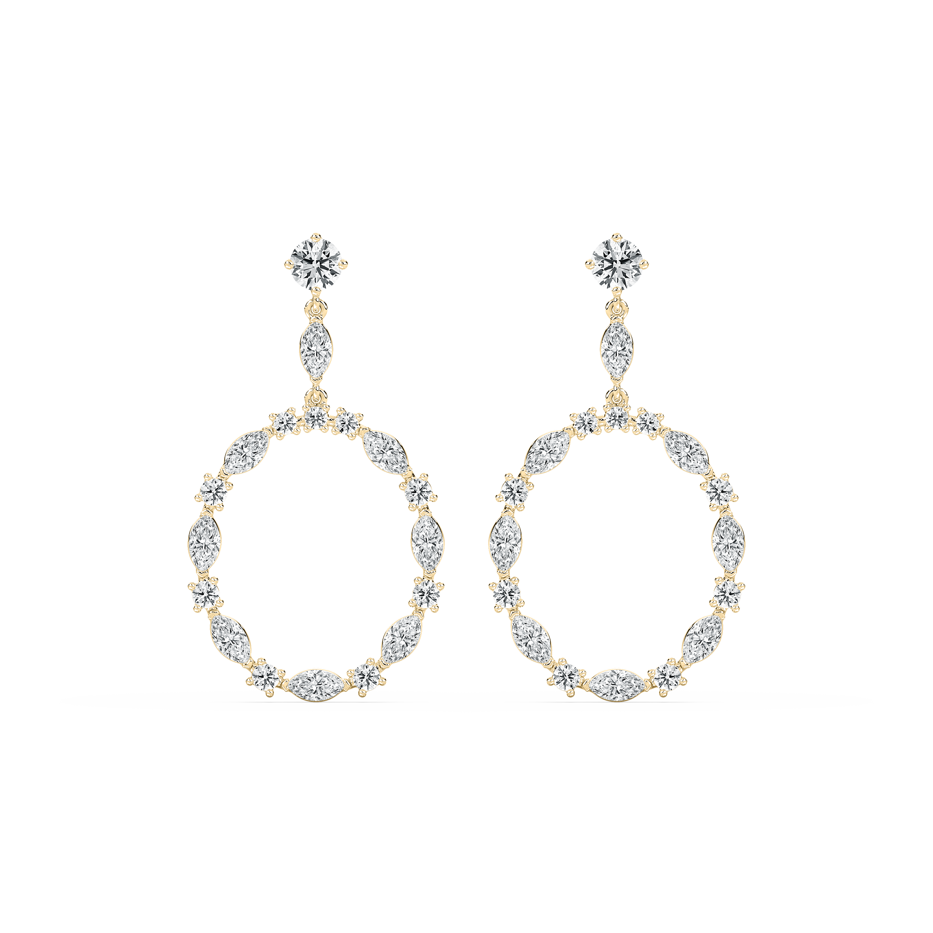 2 Carat Marquise Diamond Helene Hamansen Drop Earring