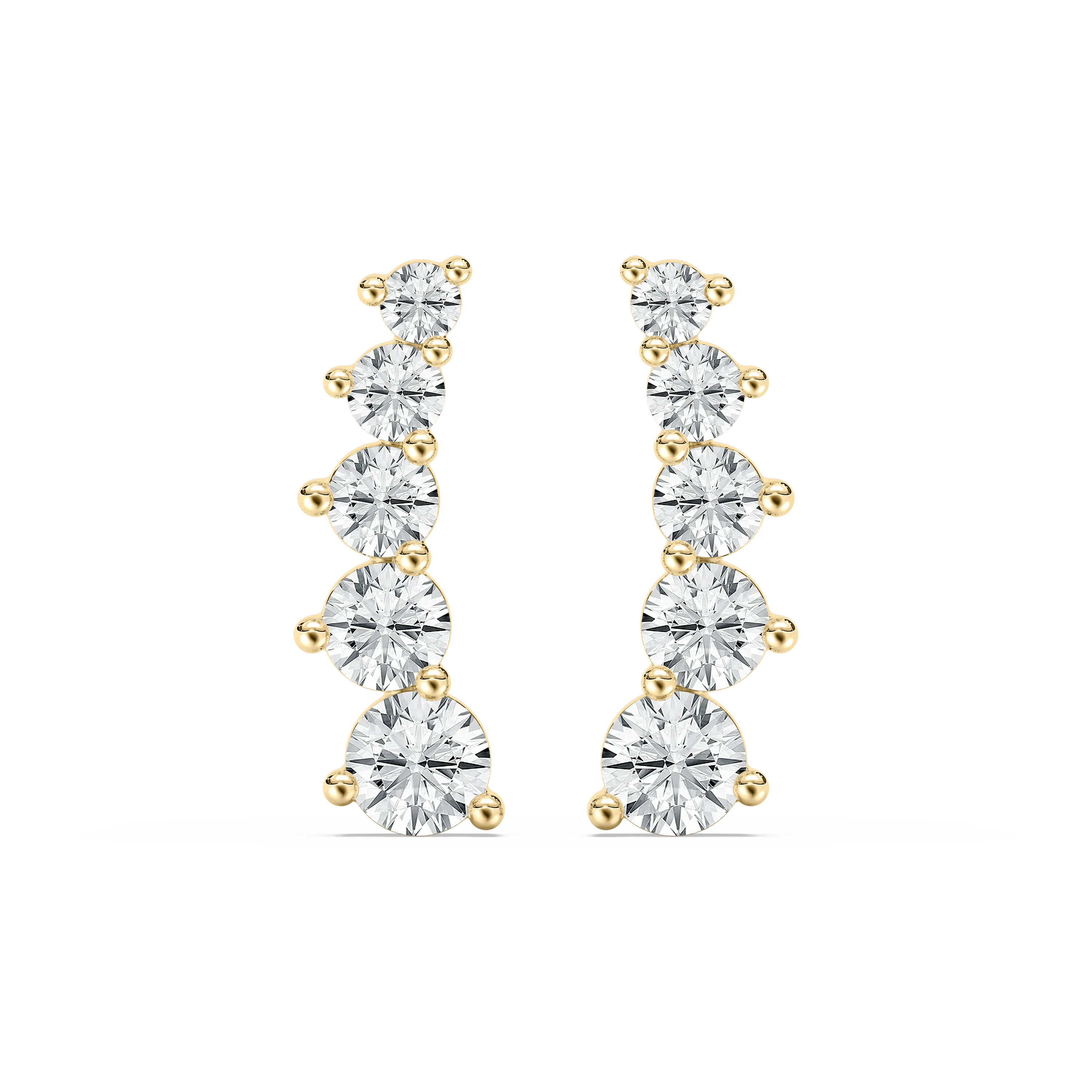 Round Diamonds Tesni Stud Earrings