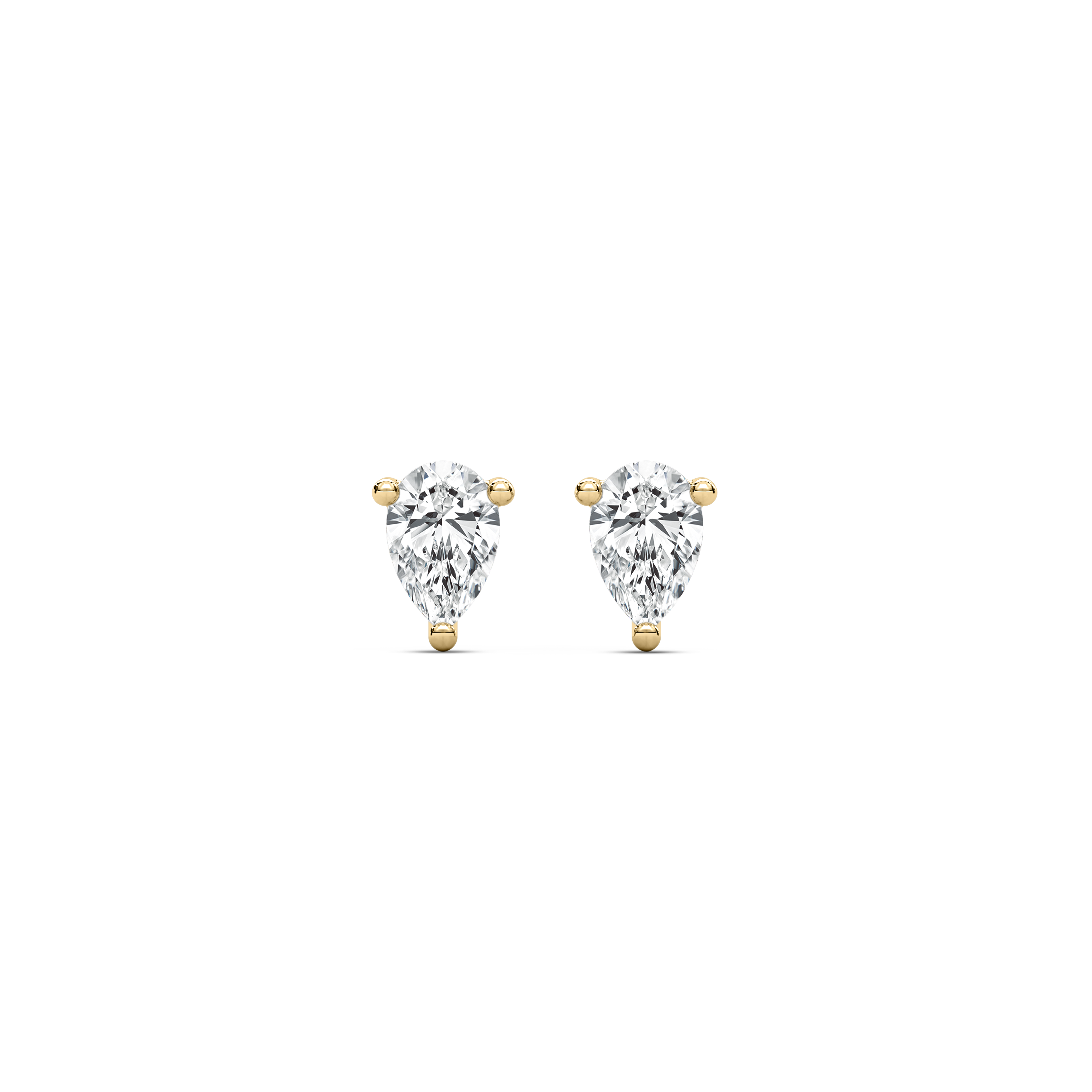 1 Carat Pear Diamond Tradition Stud Earring