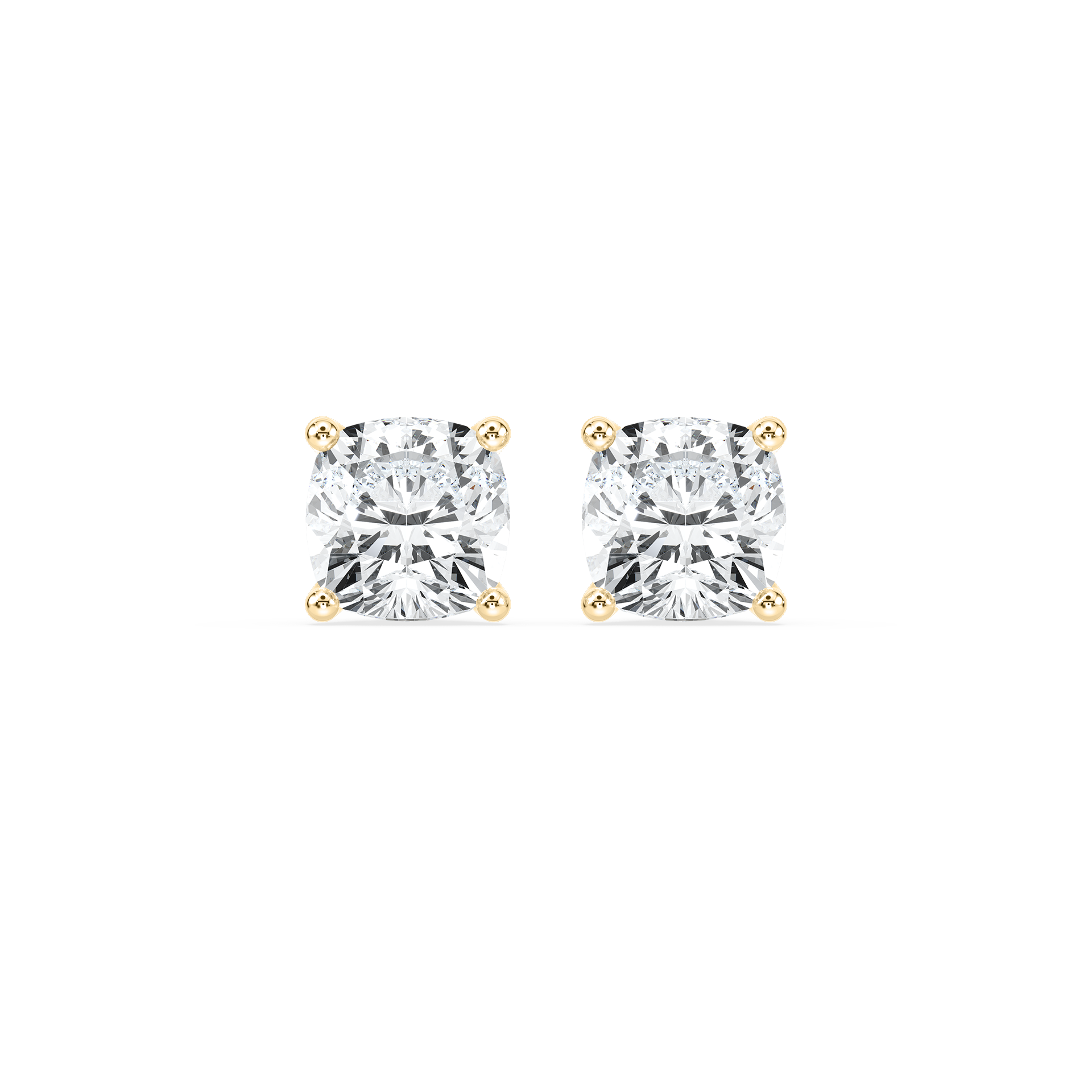 2 Carat Square Cushion Diamond Kadie Stud Earring