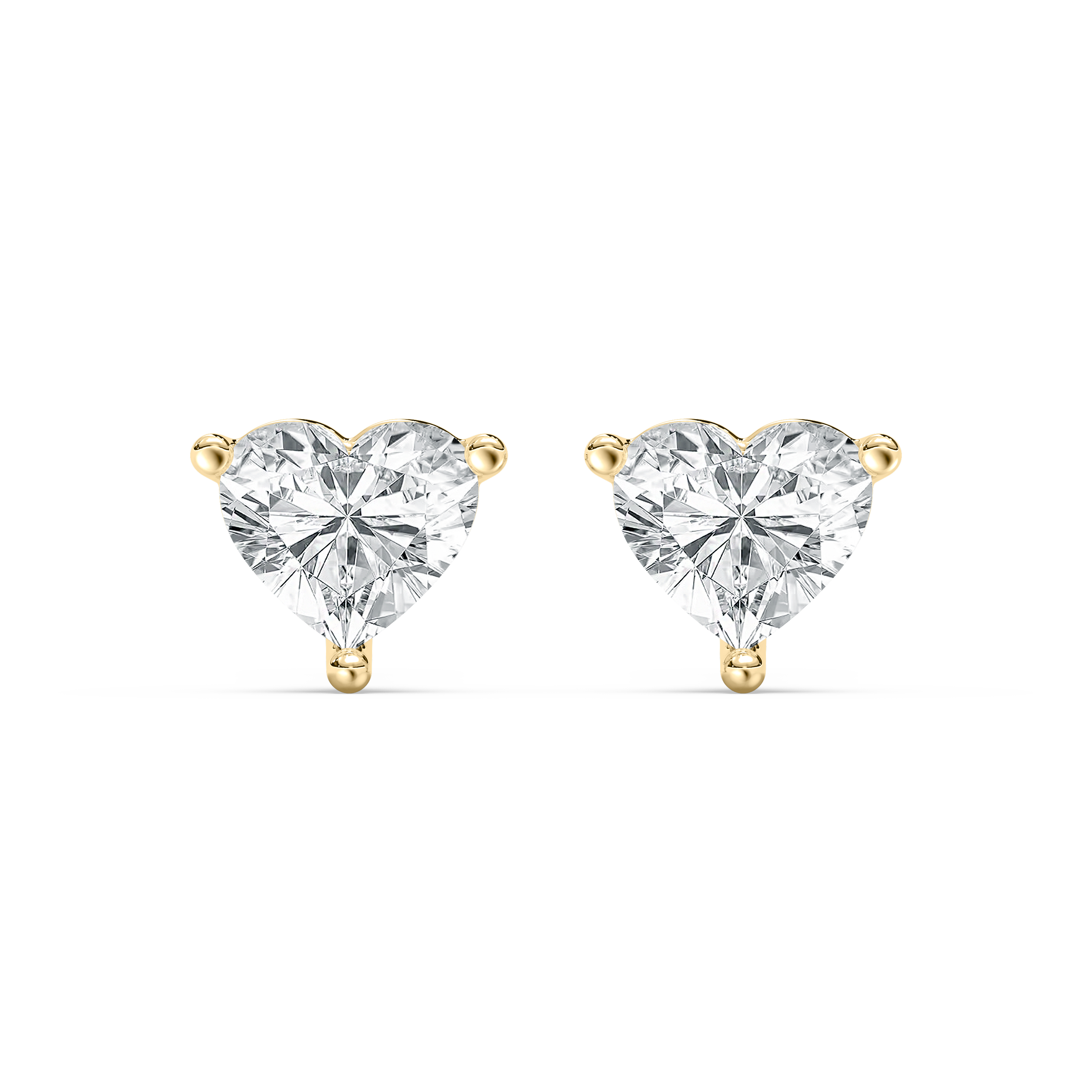 3 Carat Heart Diamond Orion Stud Earring