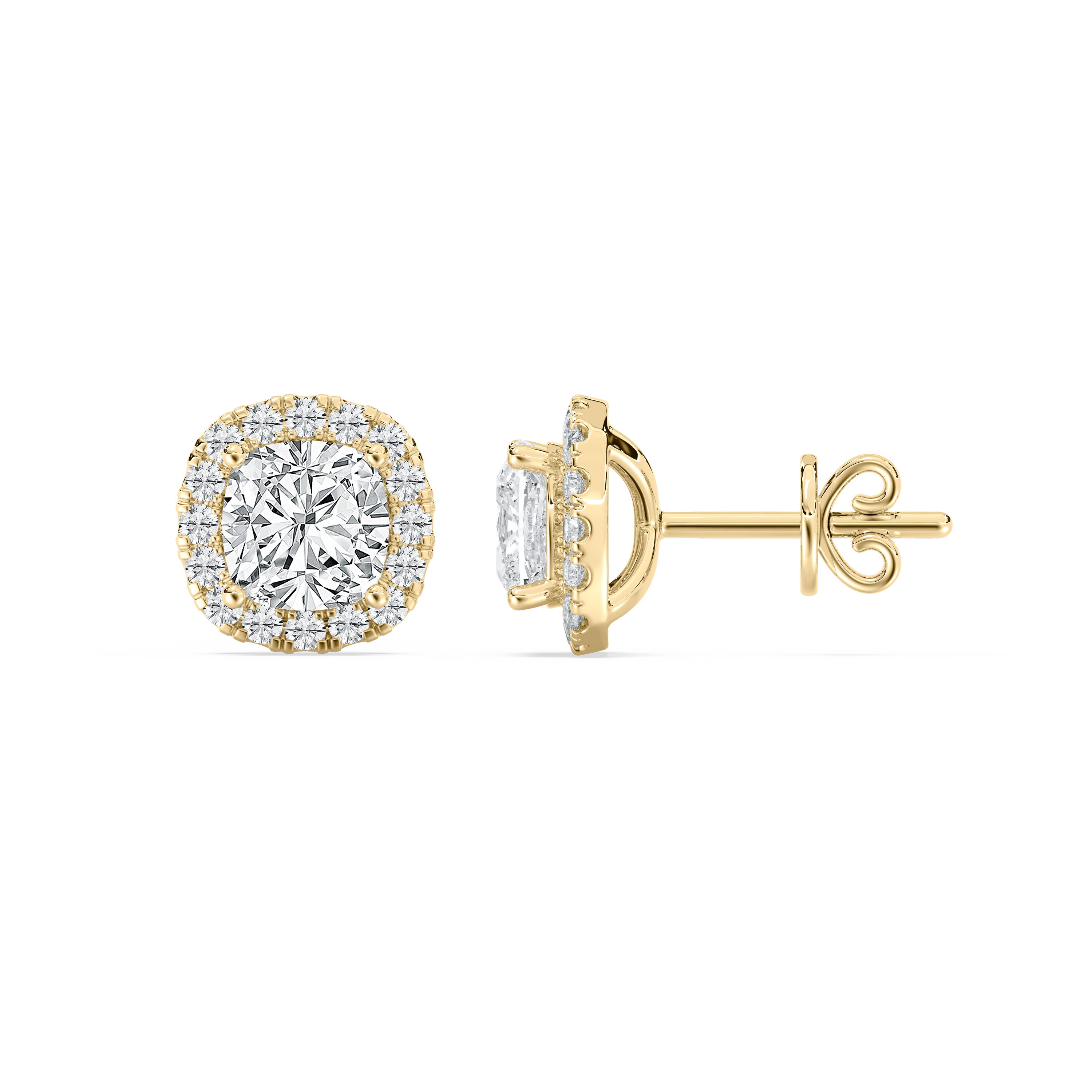 Cushion Diamond Ellinor Stud Earrings