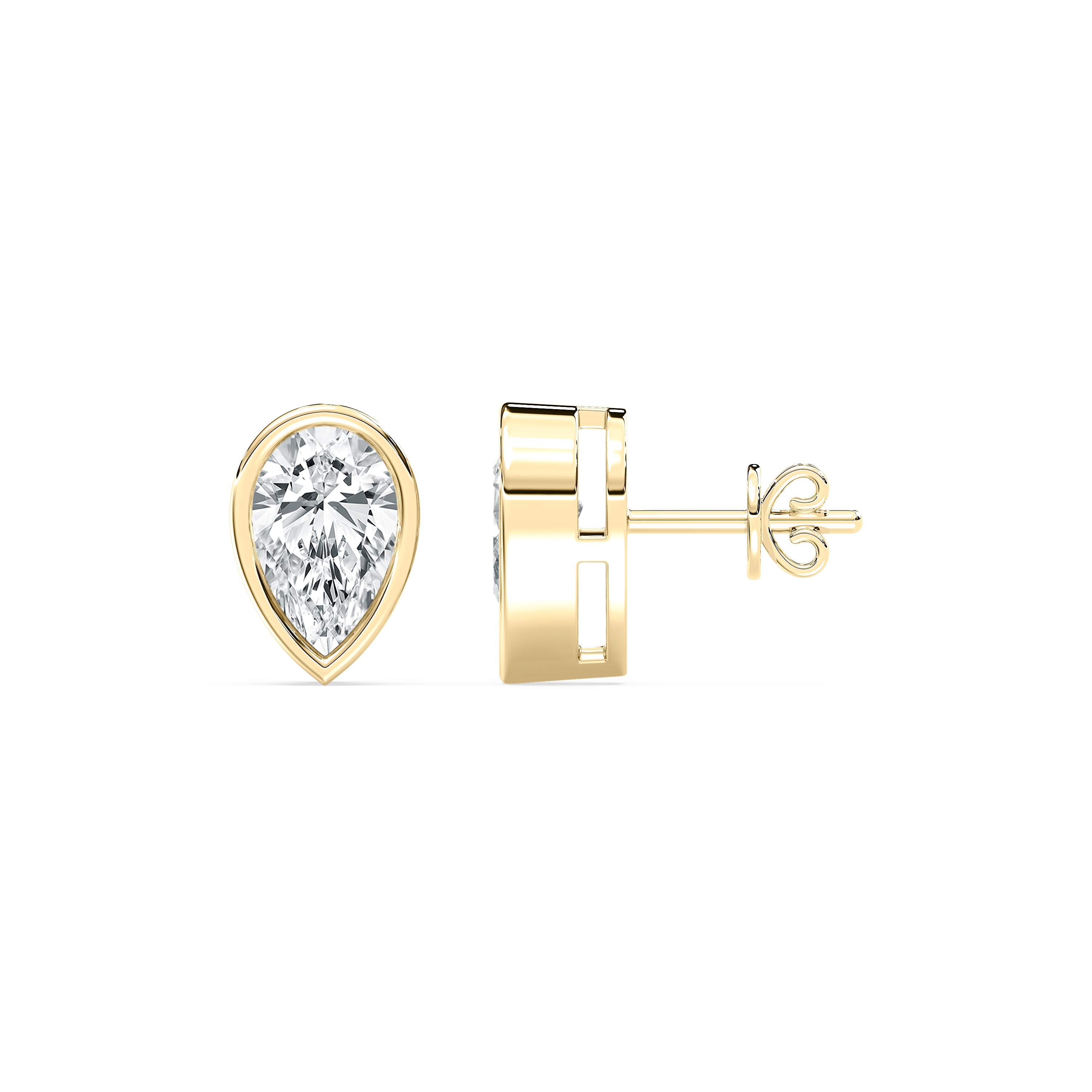 2 Carat Pear Diamond Maliha Stud Earring