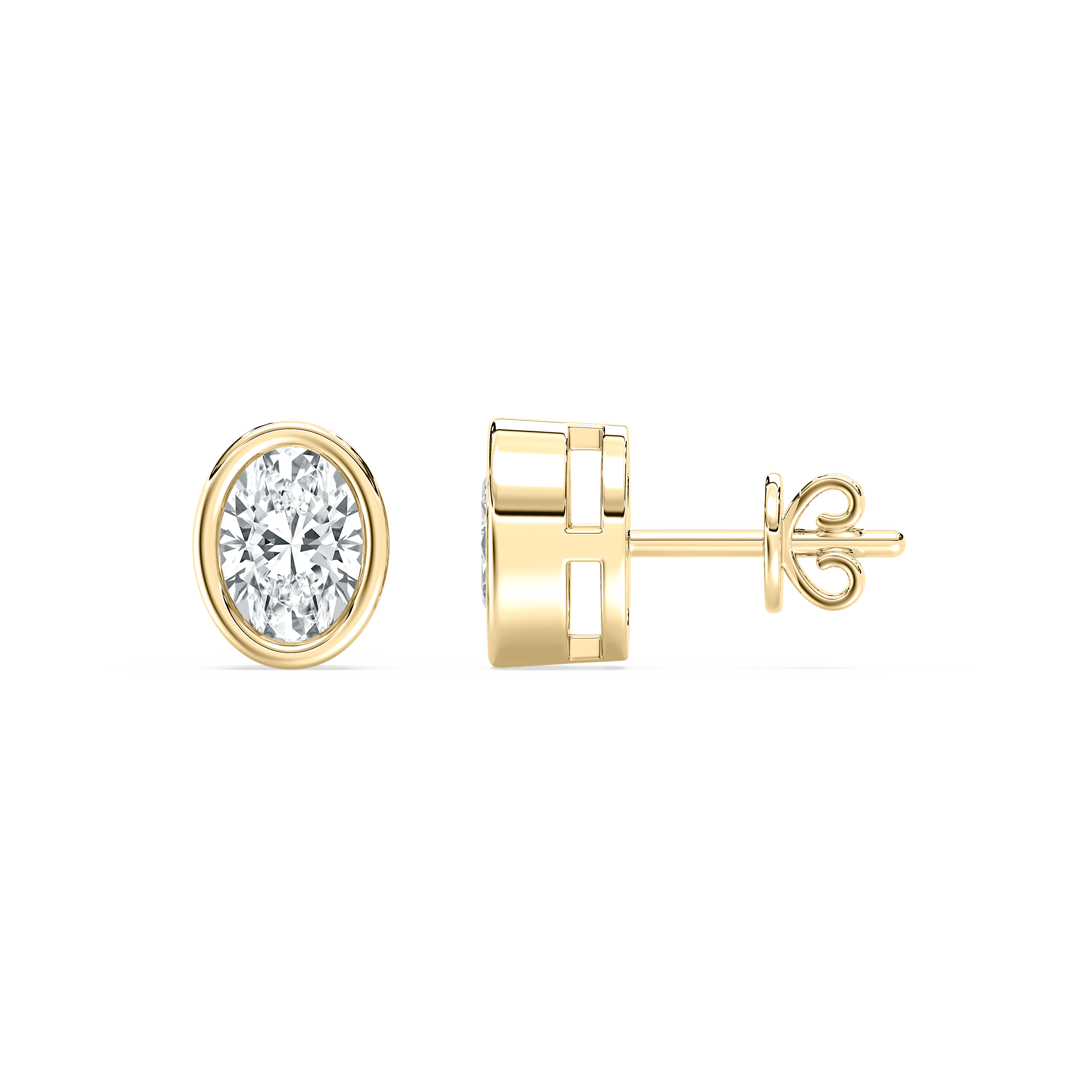 0.5 Carat Oval Diamond Aitana Stud Earring