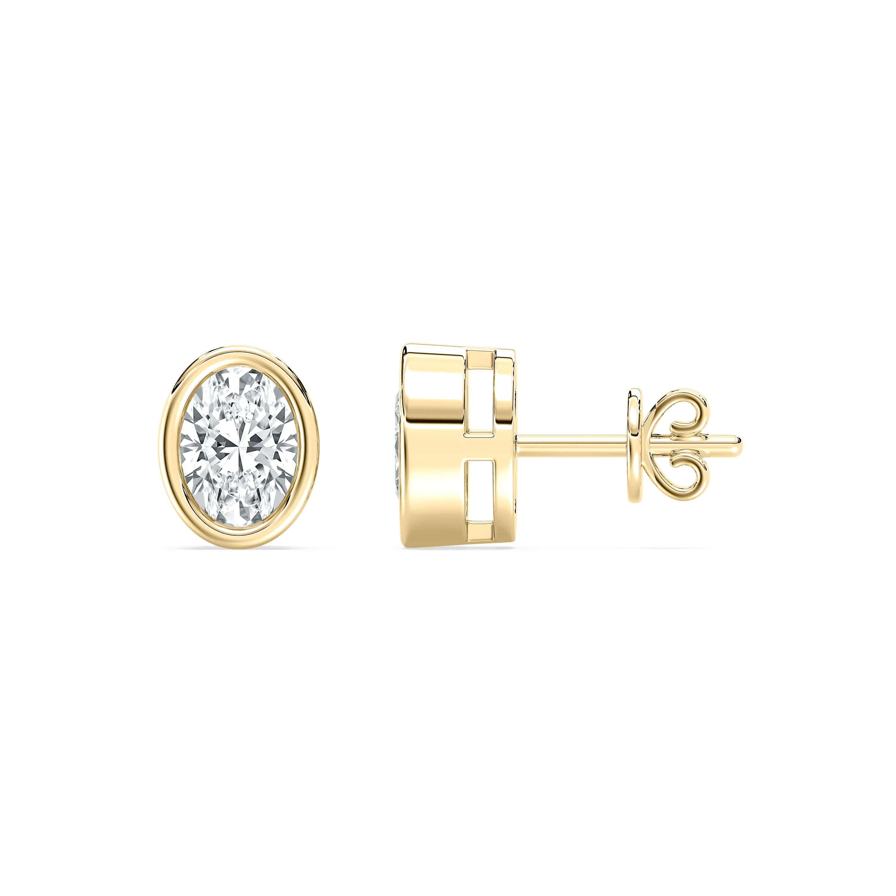 3 Carat Oval Diamond Meiri Stud Earring