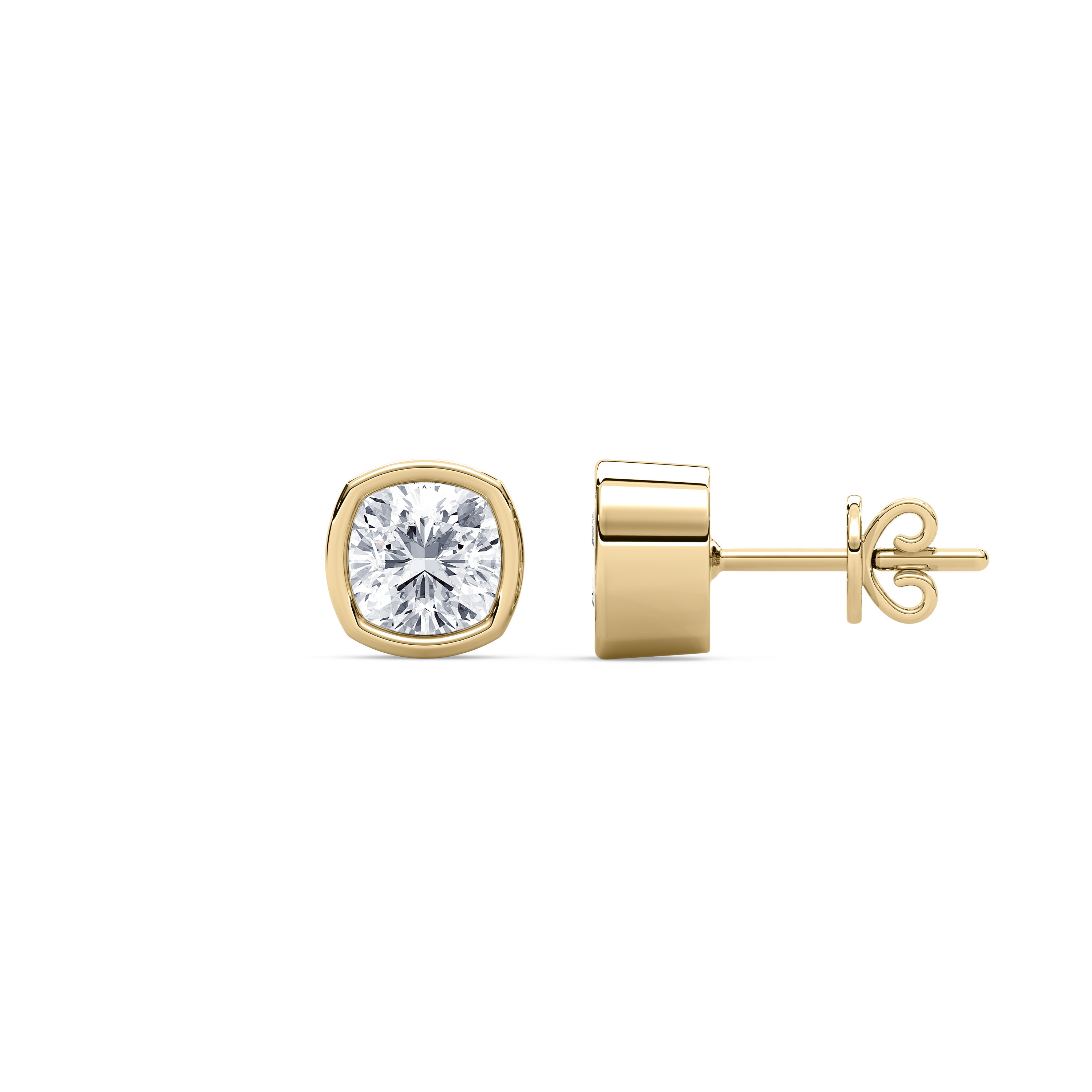 1 Carat Square Cushion Diamond Eirwen Stud Earring