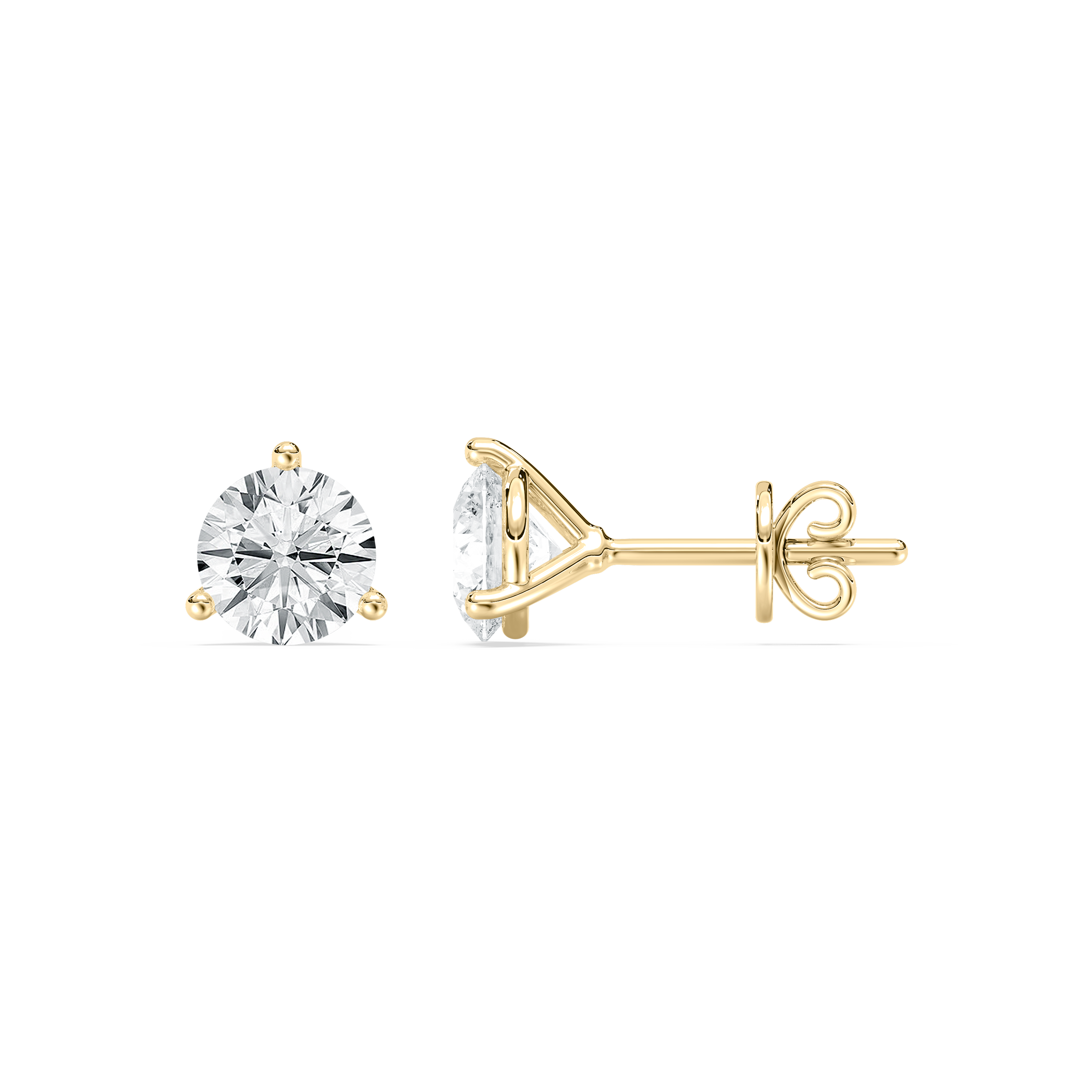 Round Diamond Letizia Stud Earring