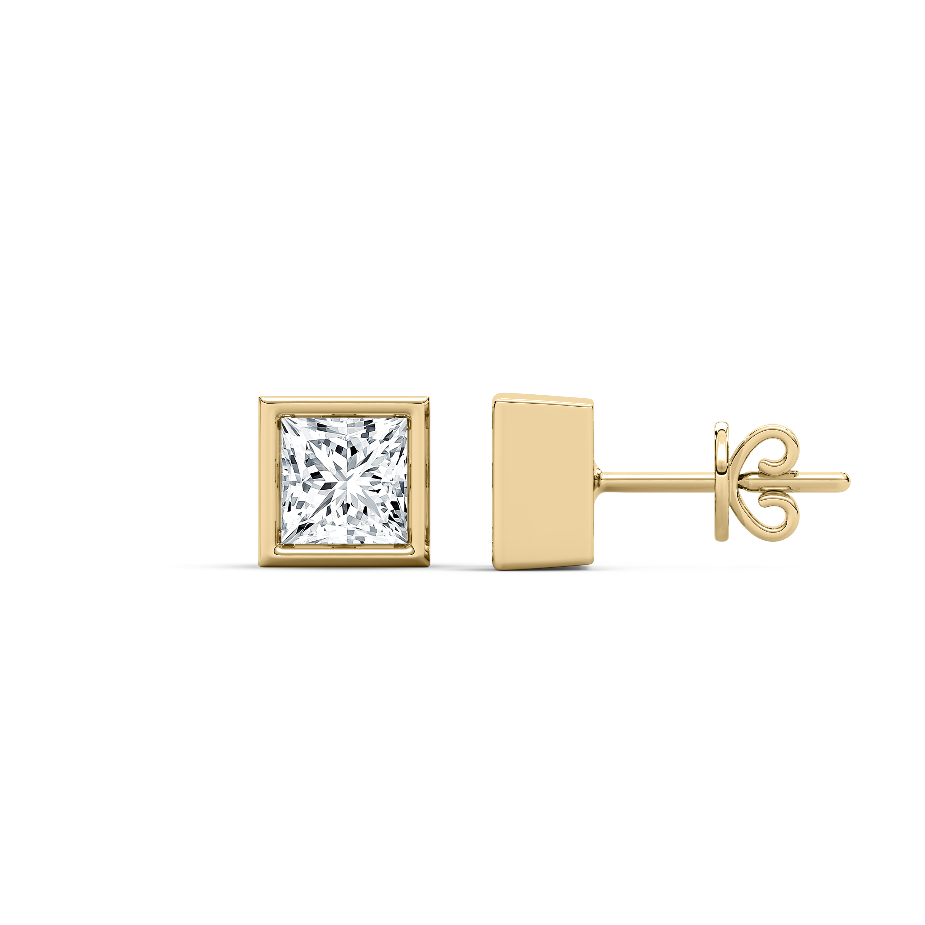 3 Carat Princess Diamond Eden Stud Earring
