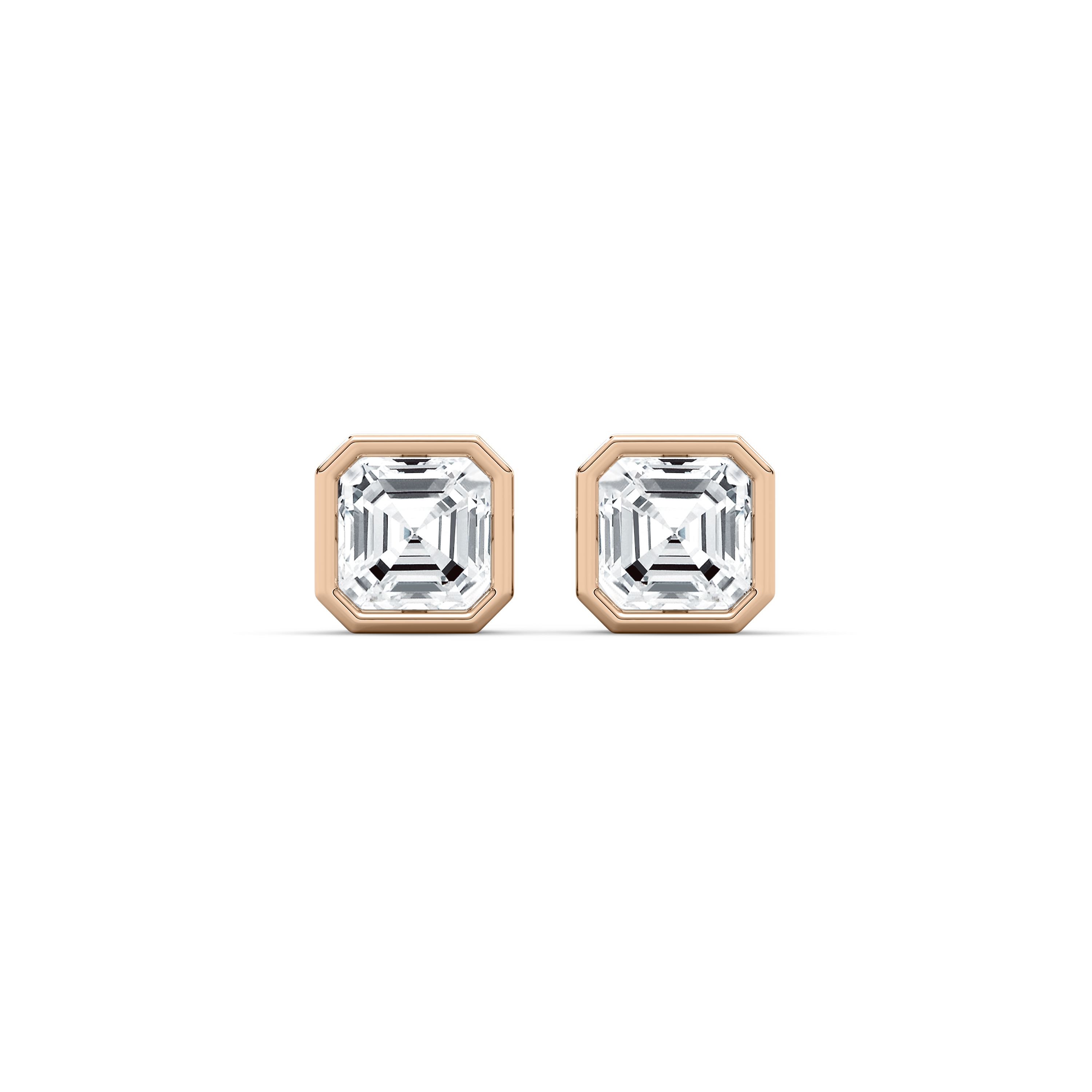 0.50 Carat Square Emerald Diamond Sijaya Stud Earring