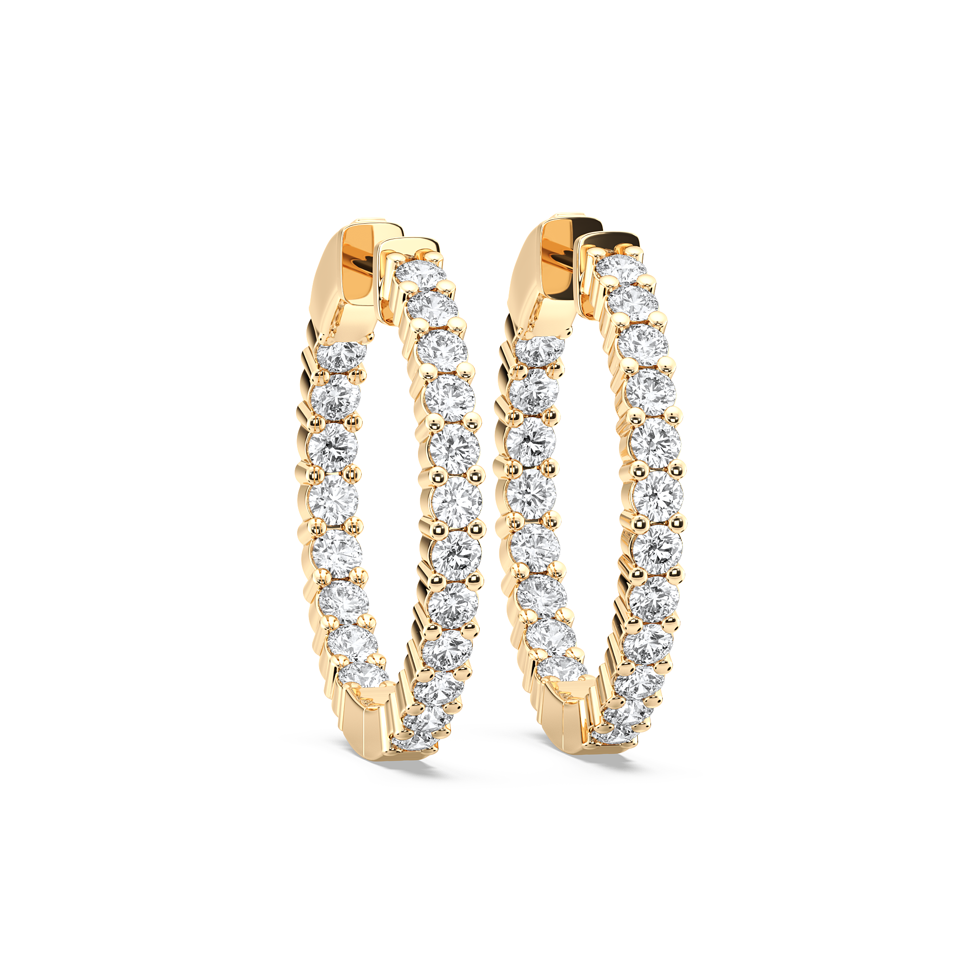 2 Carat Round Diamond Wana Hoops Earring