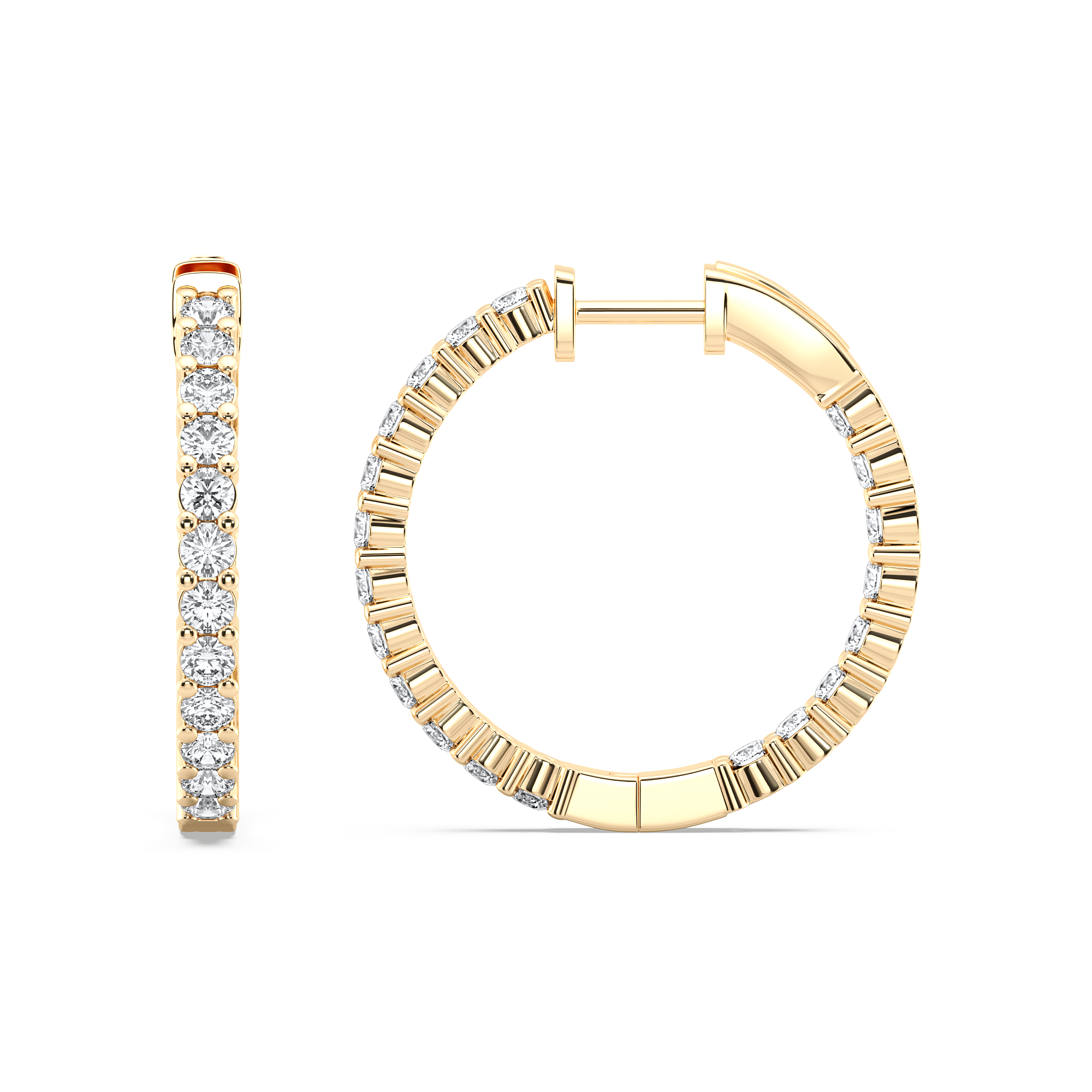2 Carat Round Diamond Wana Hoops Earring