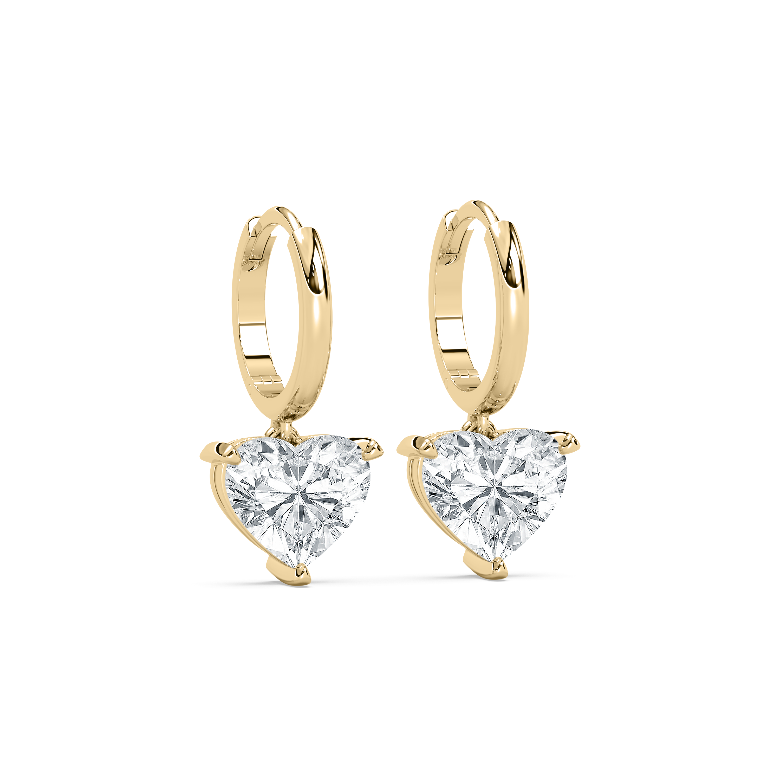4 carat Heart Diamonds Inez Hoops Earring