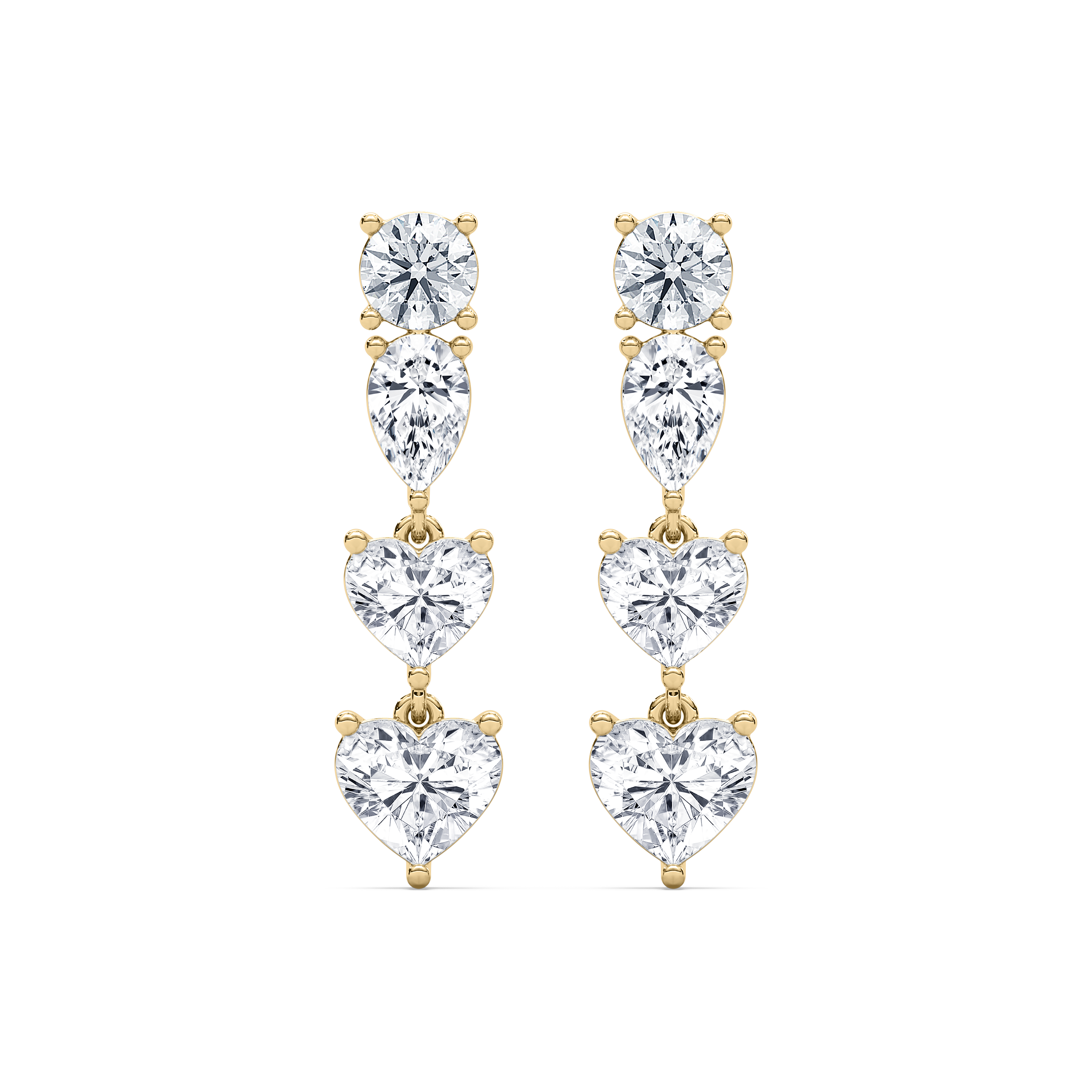 5.50 Carat Multi Shape Diamond Keiko Drop Earring
