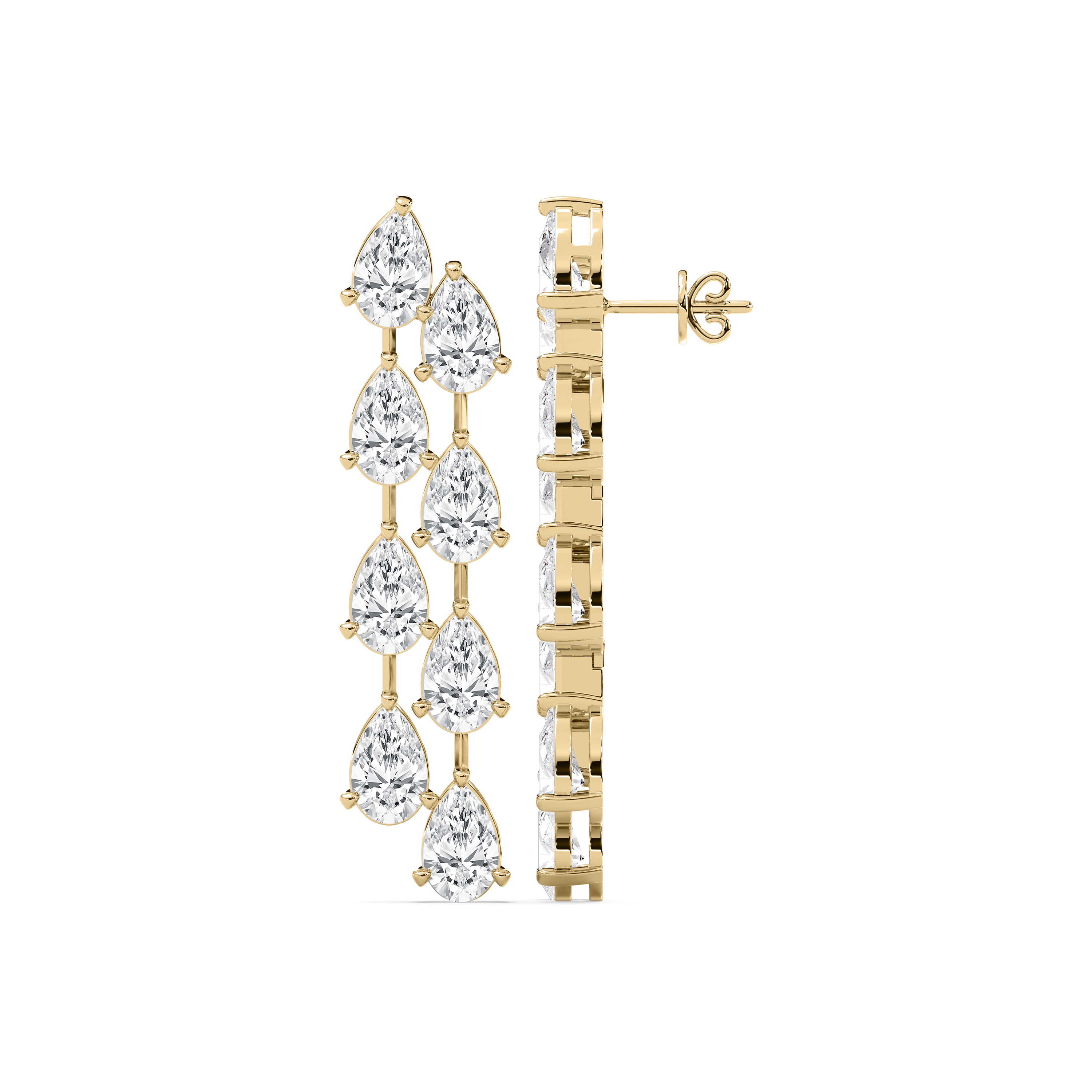 8 Carat Pear Diamonds Kellen Fashion Earring