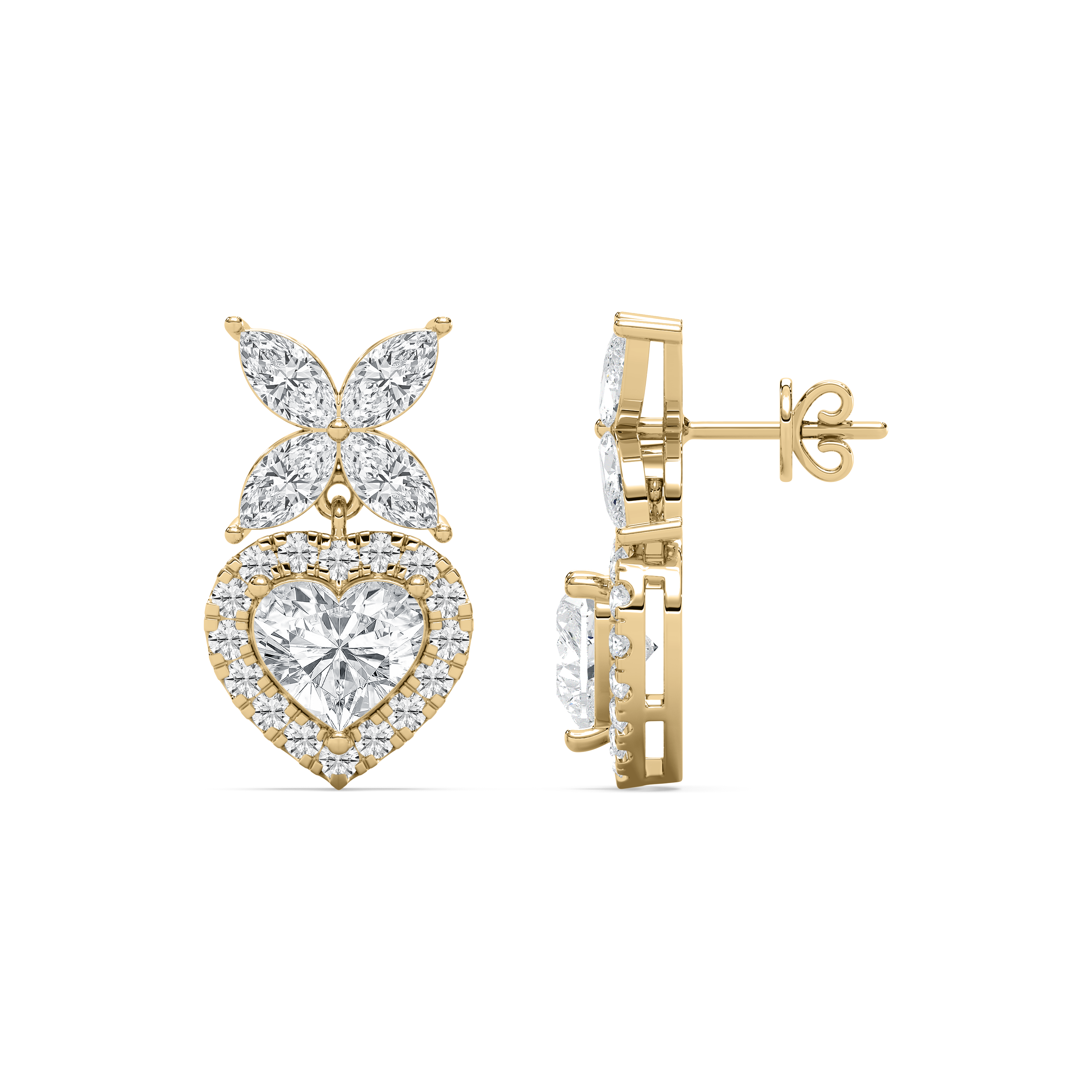 Multi Shape Diamond Gloria fashion Drop Earring