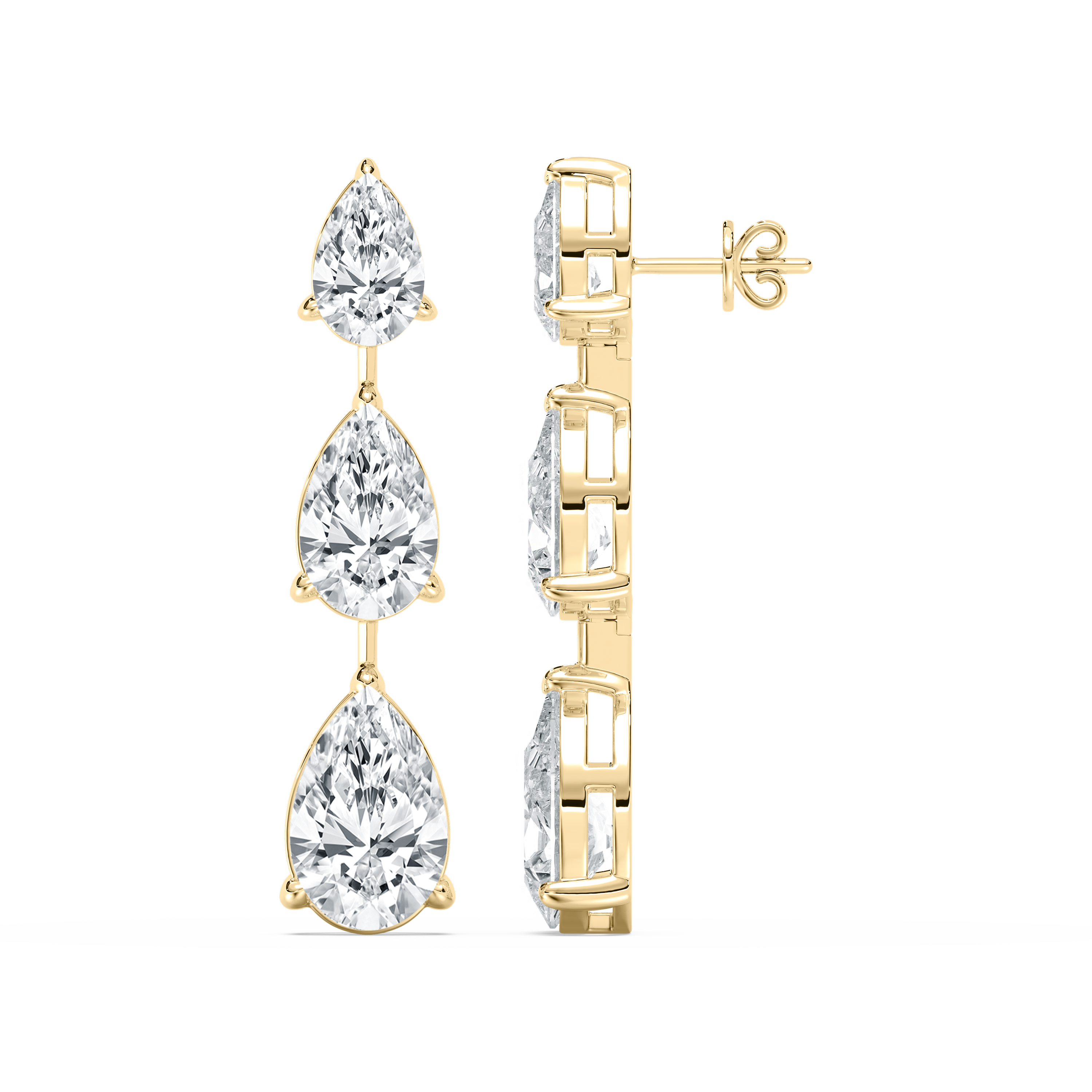 6 Carat Pear Diamonds Eminent Dangler Earring
