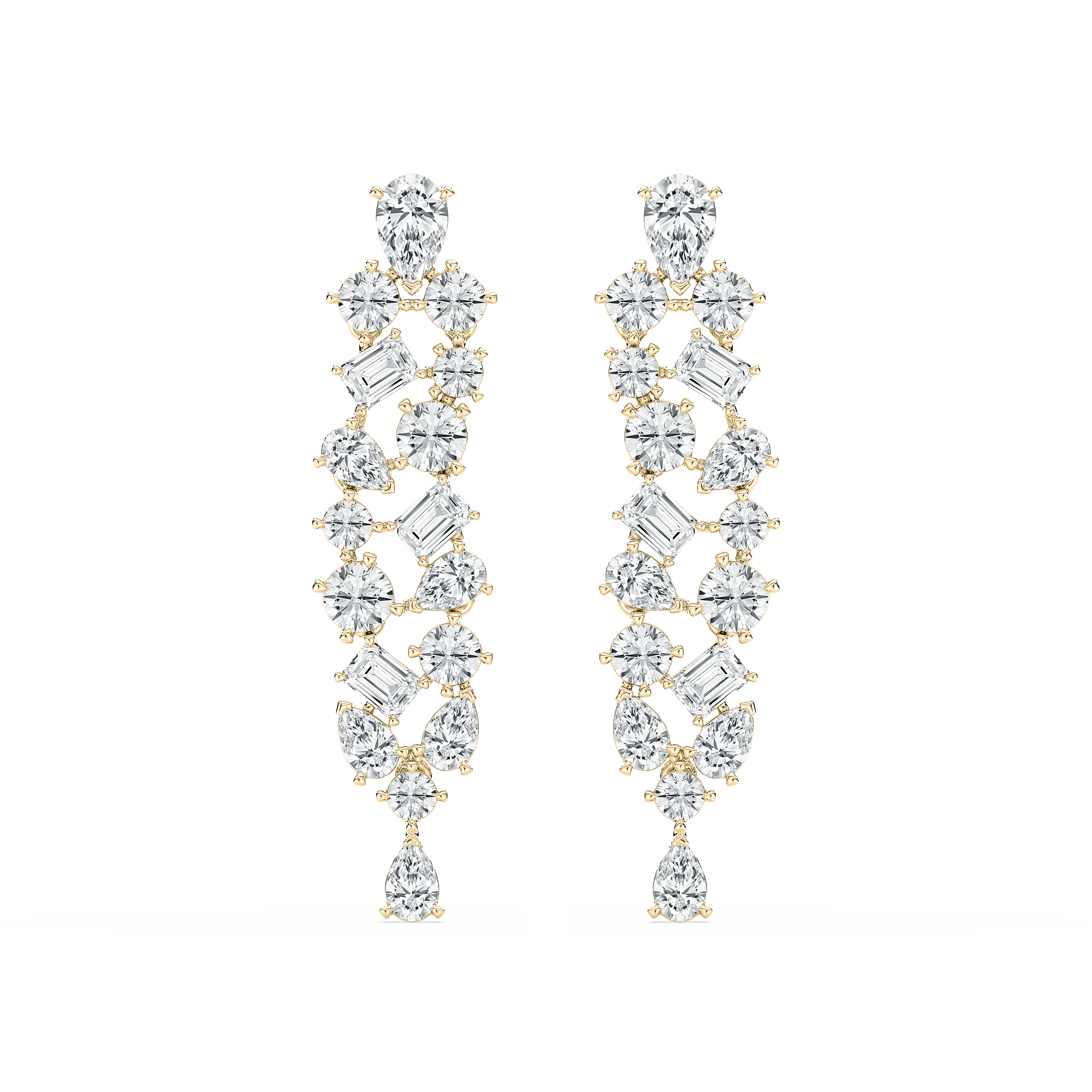 6 Carat Multi Shape Diamond Tiered Dangler