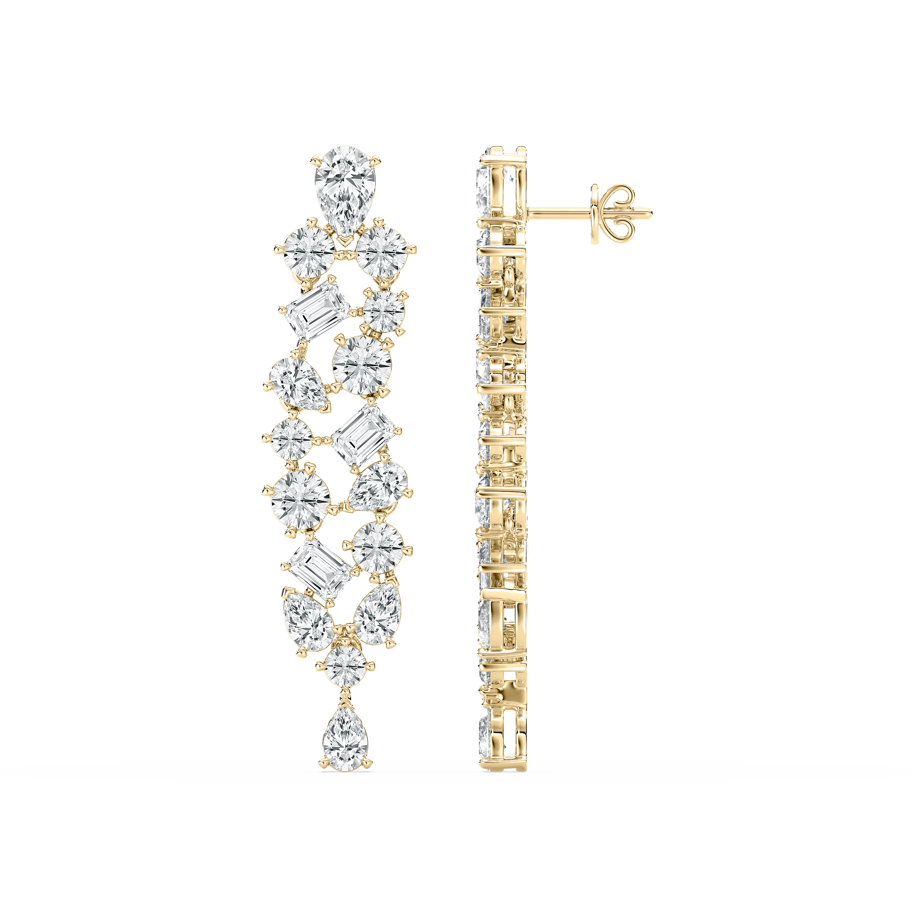6 Carat Multi Shape Diamond Tiered Dangler