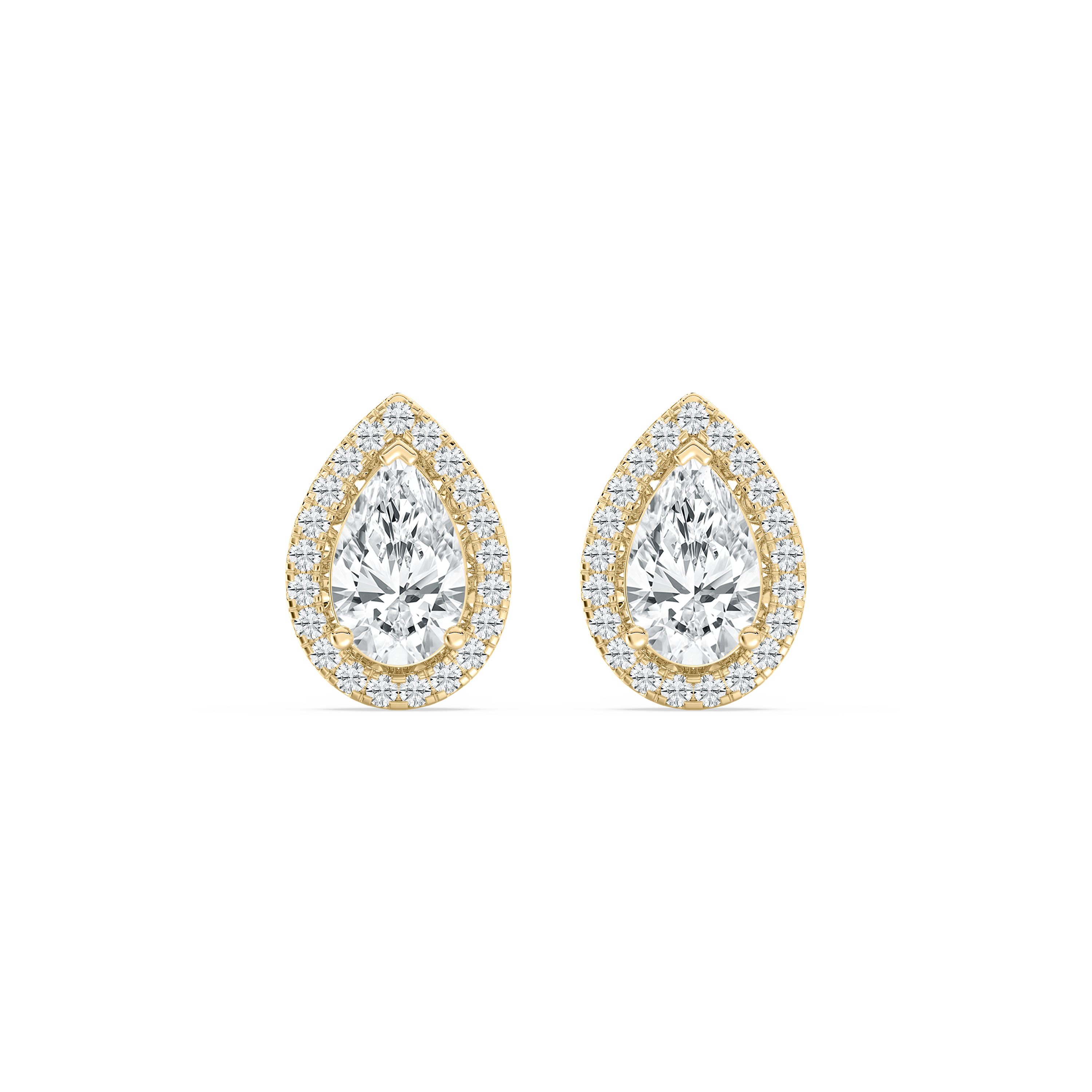 1.20 Carat Round And Pear Diamond EffortLess Glow Stud Earring