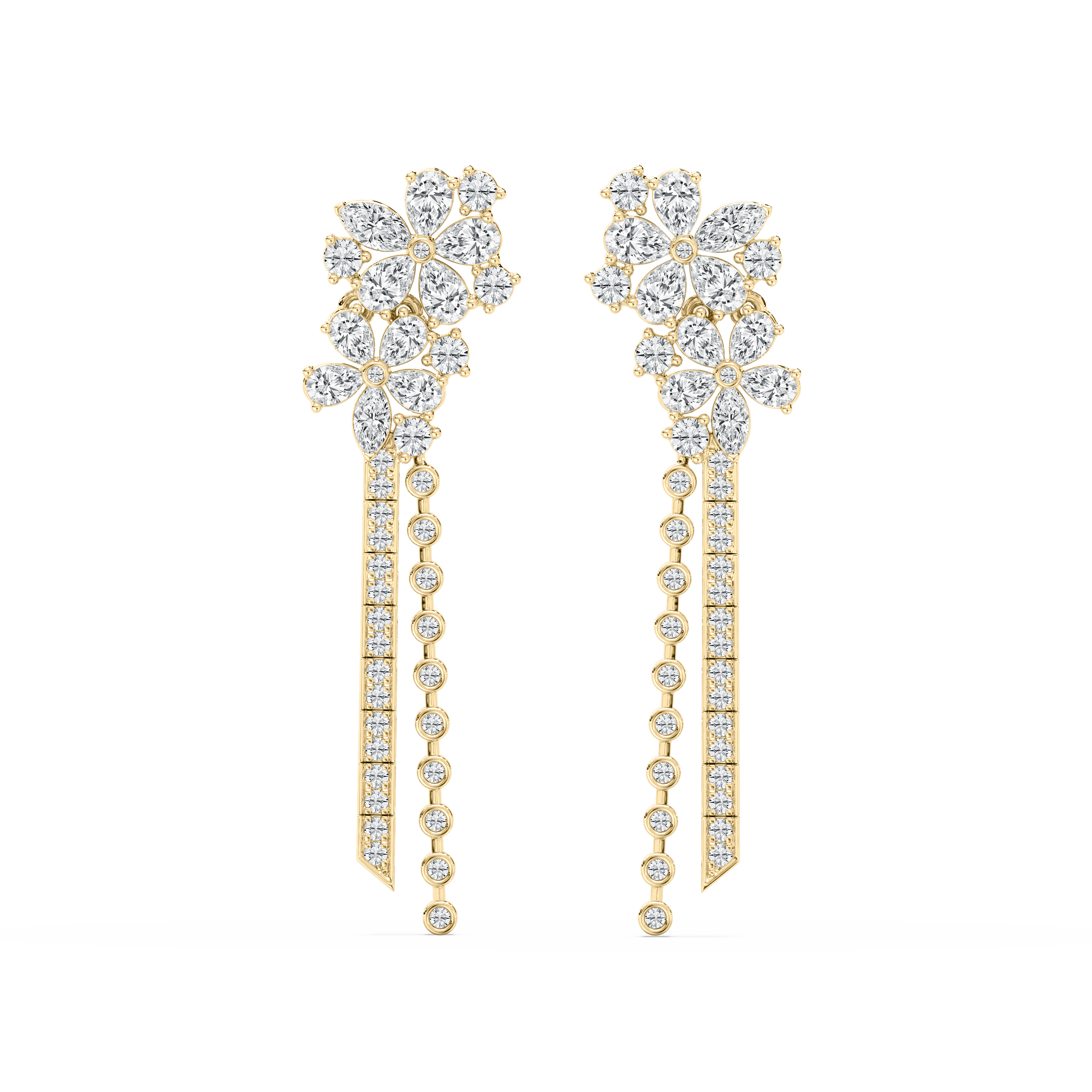 4 Carat Multi Shape Diamond Infinite Sparkle Fashion Earring 