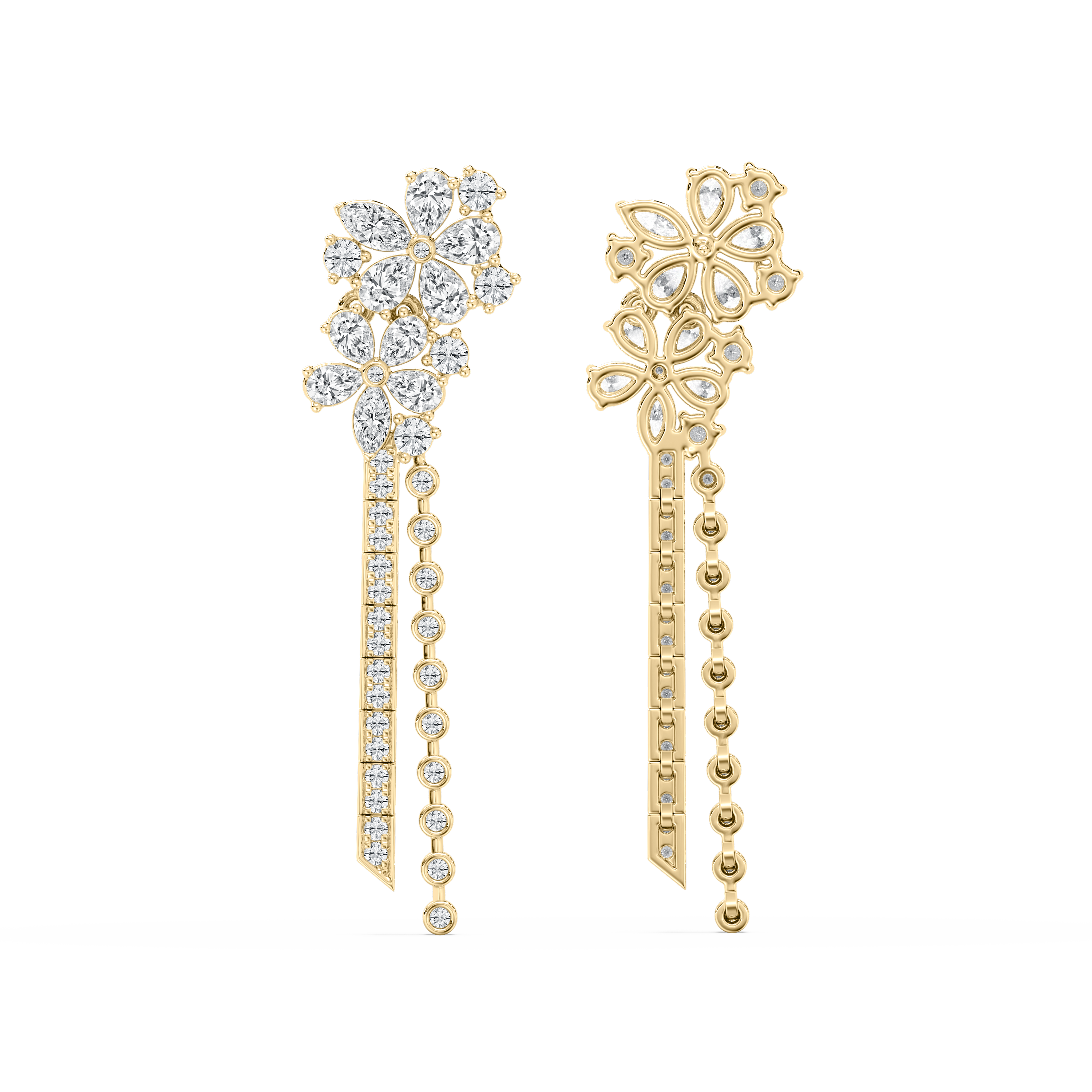 4 Carat Multi Shape Diamond Infinite Sparkle Fashion Earring 