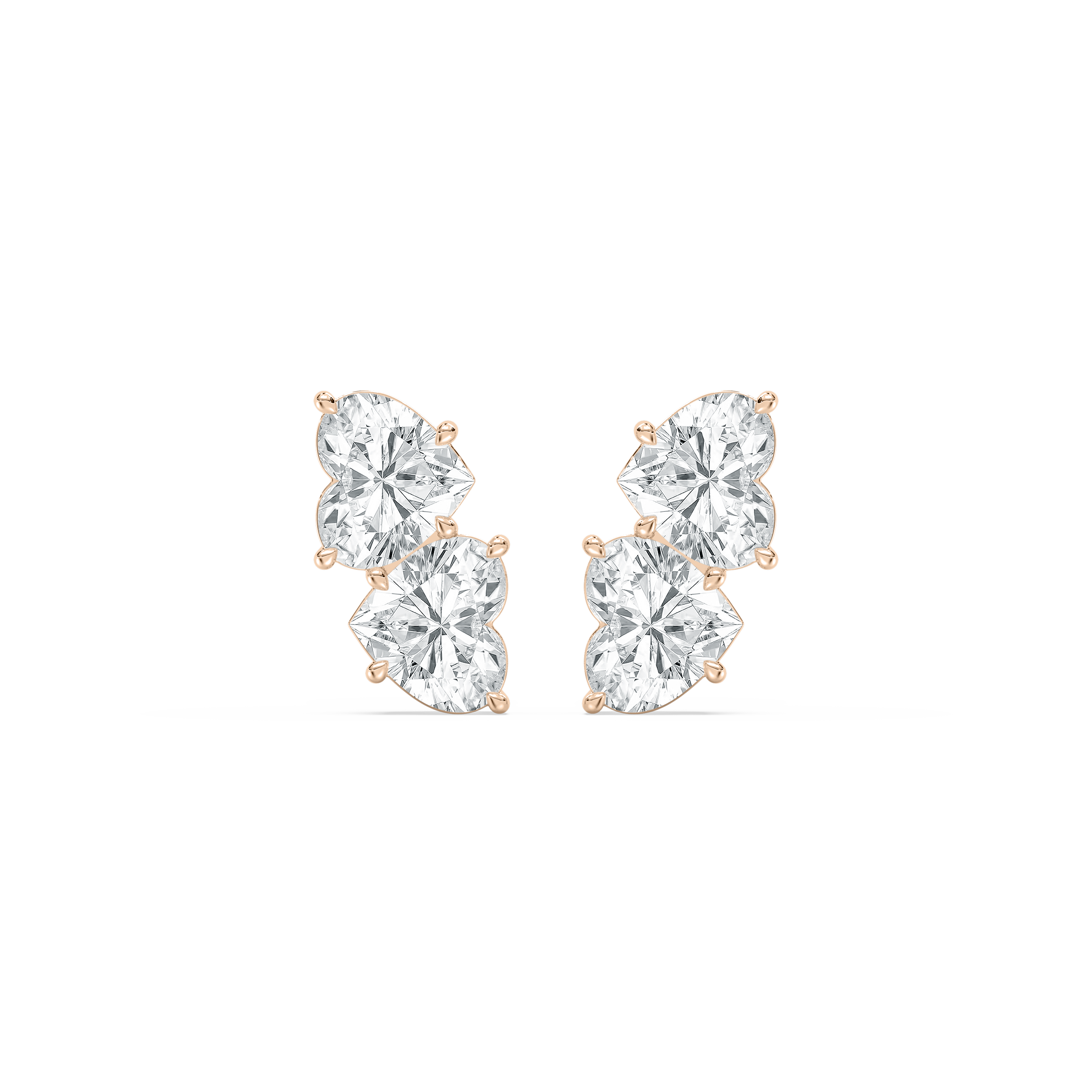 2 Carat Heart Diamond Chic Shine Fashion Earring