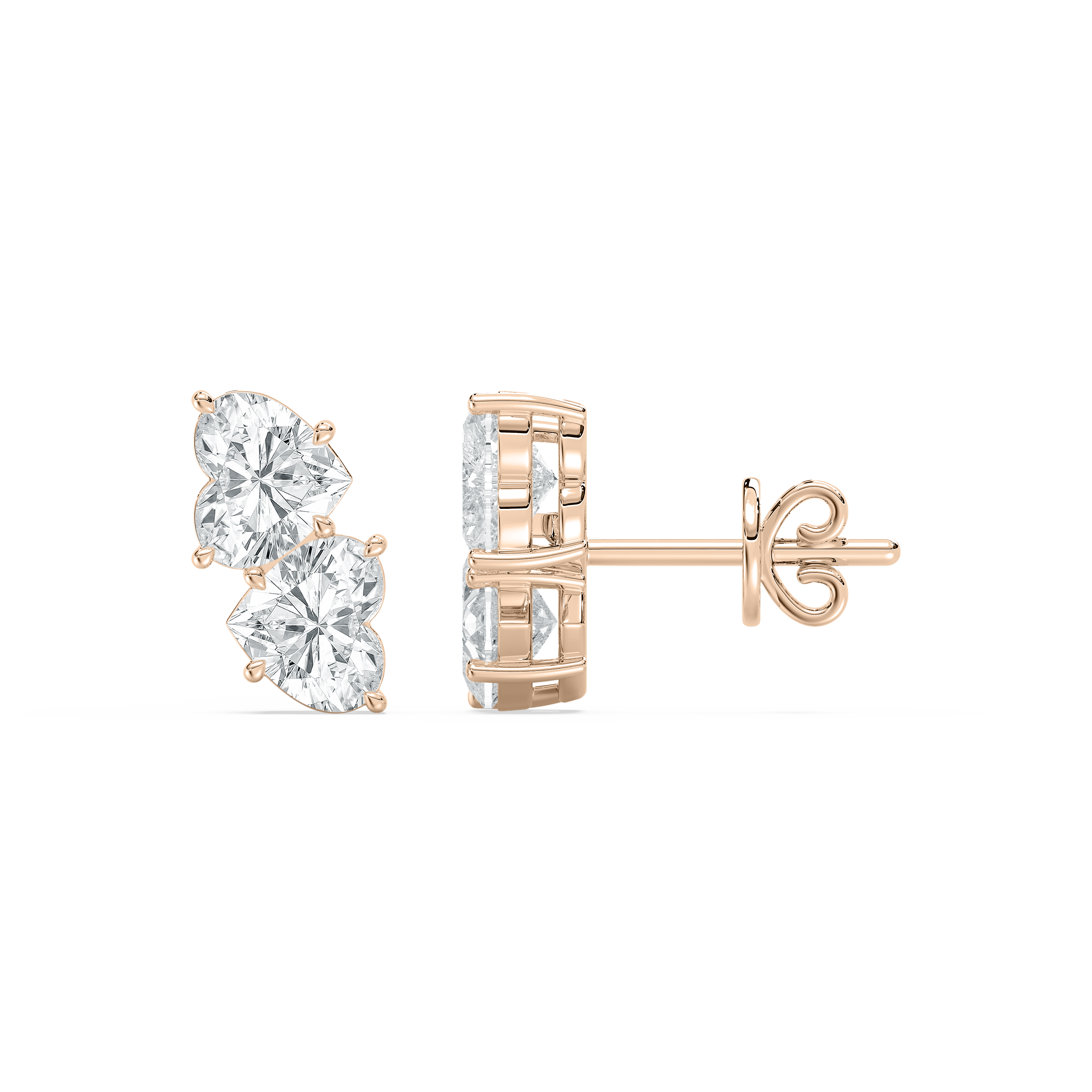 2 Carat Heart Diamond Chic Shine Fashion Earring